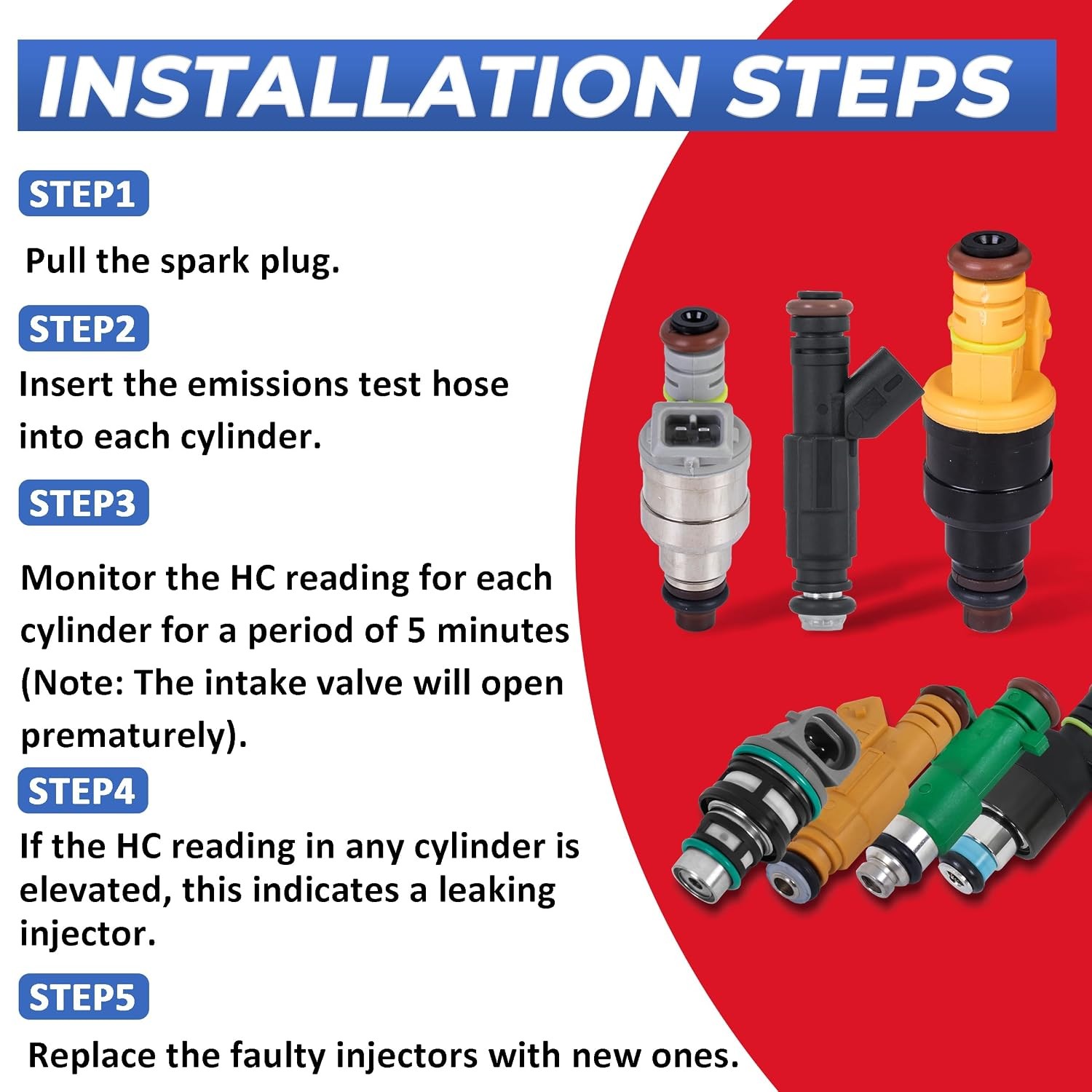 Flow Matched Fuel injectors Compatible for 1985-1993 Ford 2.3 2.9 3.0 3.8 4.9 5.