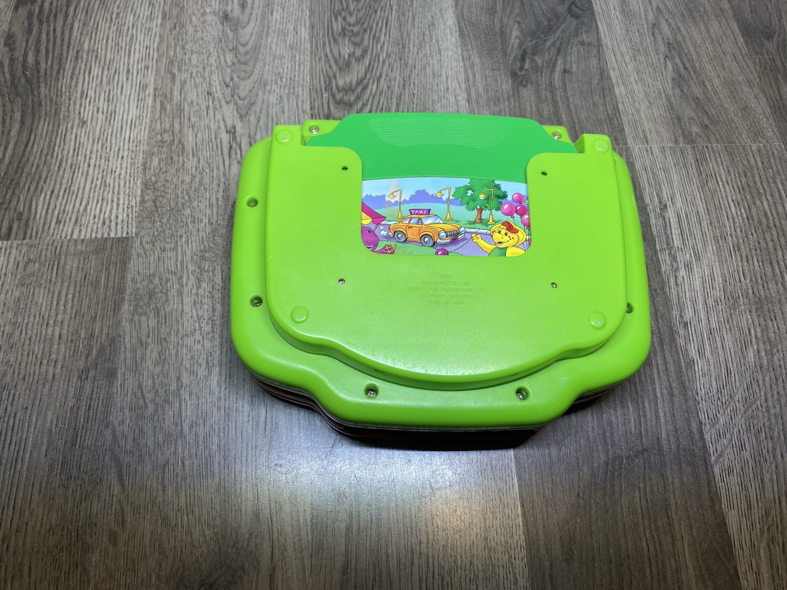 Vintage 2002 Barney and Friends Interactive Laptop With 4 Cartridges Mattel