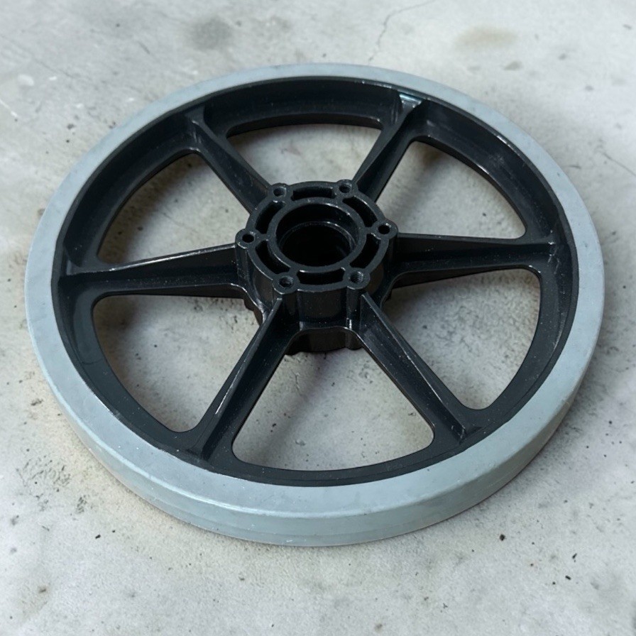 *Set of 4* AndyMark Robotics SmoothGrip Wheels 8″ Diameter 80A Black & Gray