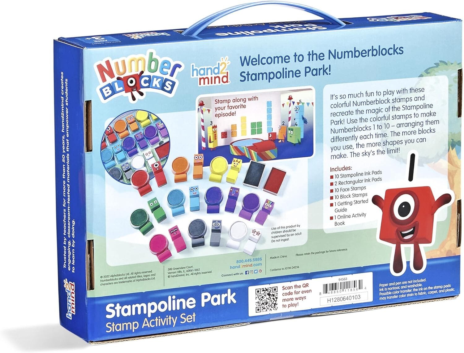 Licensed Numberblocks Stampoline Park Set – Fun Toddler Learning with 20 Stampst