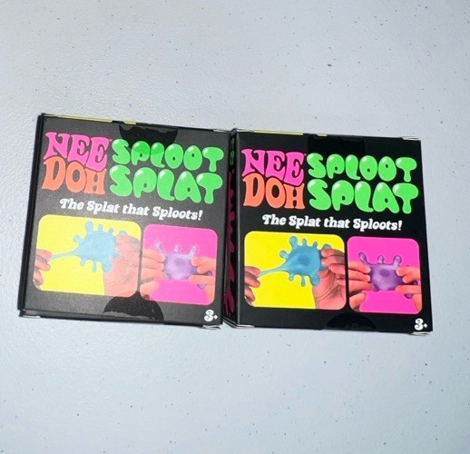 NEW 2026 NeeDoh SPLOOT SPLAT BLUE & GREEN SQUISHY LOT 2