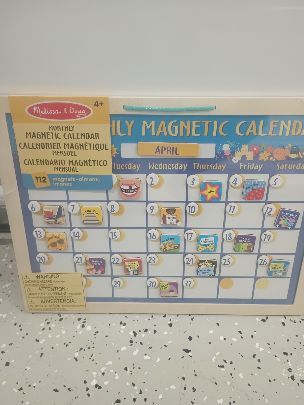 Melissa and Doug Magnetic Monthly Calendar and Weekly Activities Chart