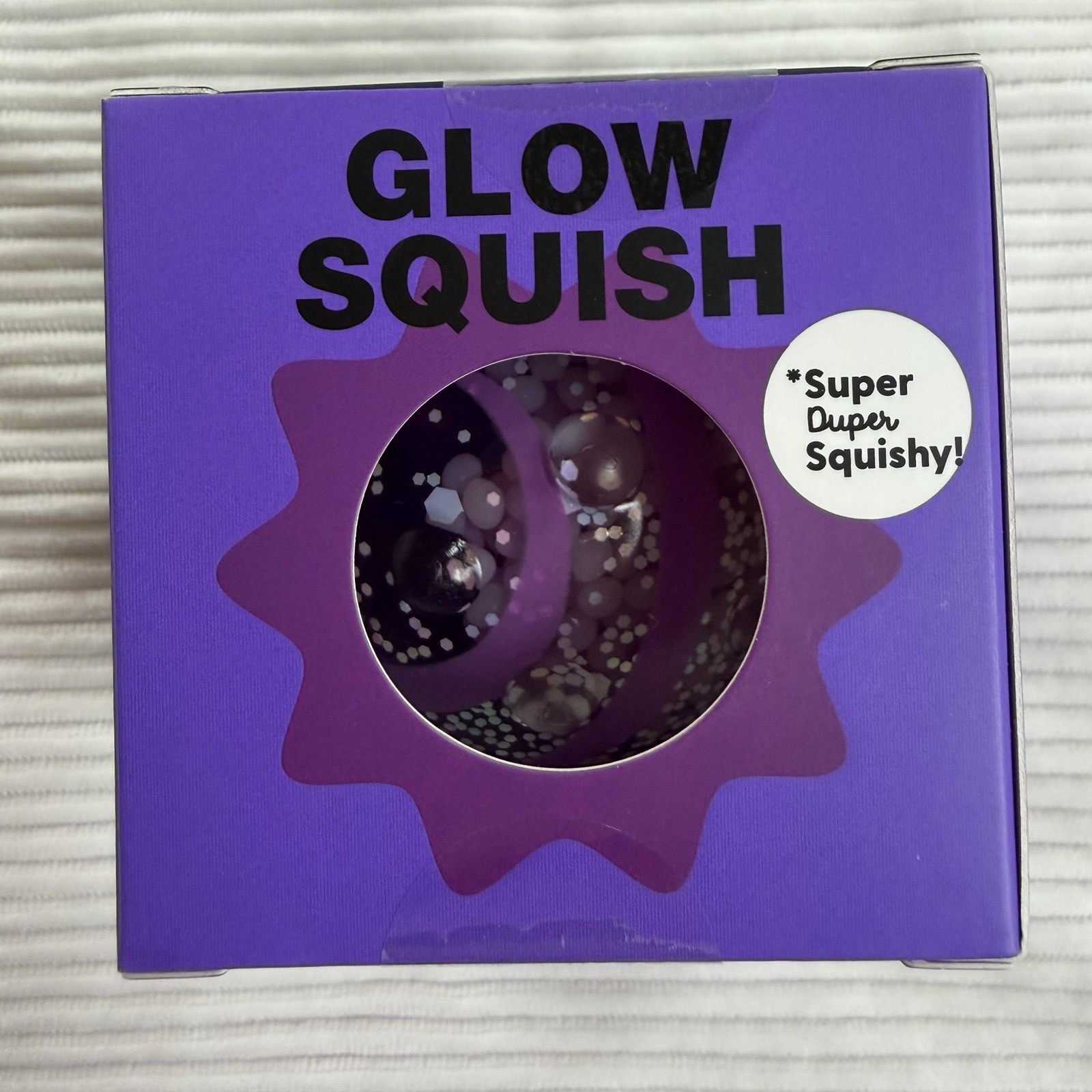 J’adore Glow Squish Super Duper Squishy Tactile Squeeze Toy Purple Ages 3-7