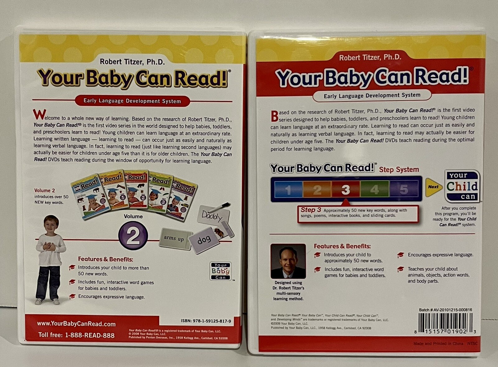 2008 Lot Of 4 Your Baby Can Read Early Language Development System DVD Lot