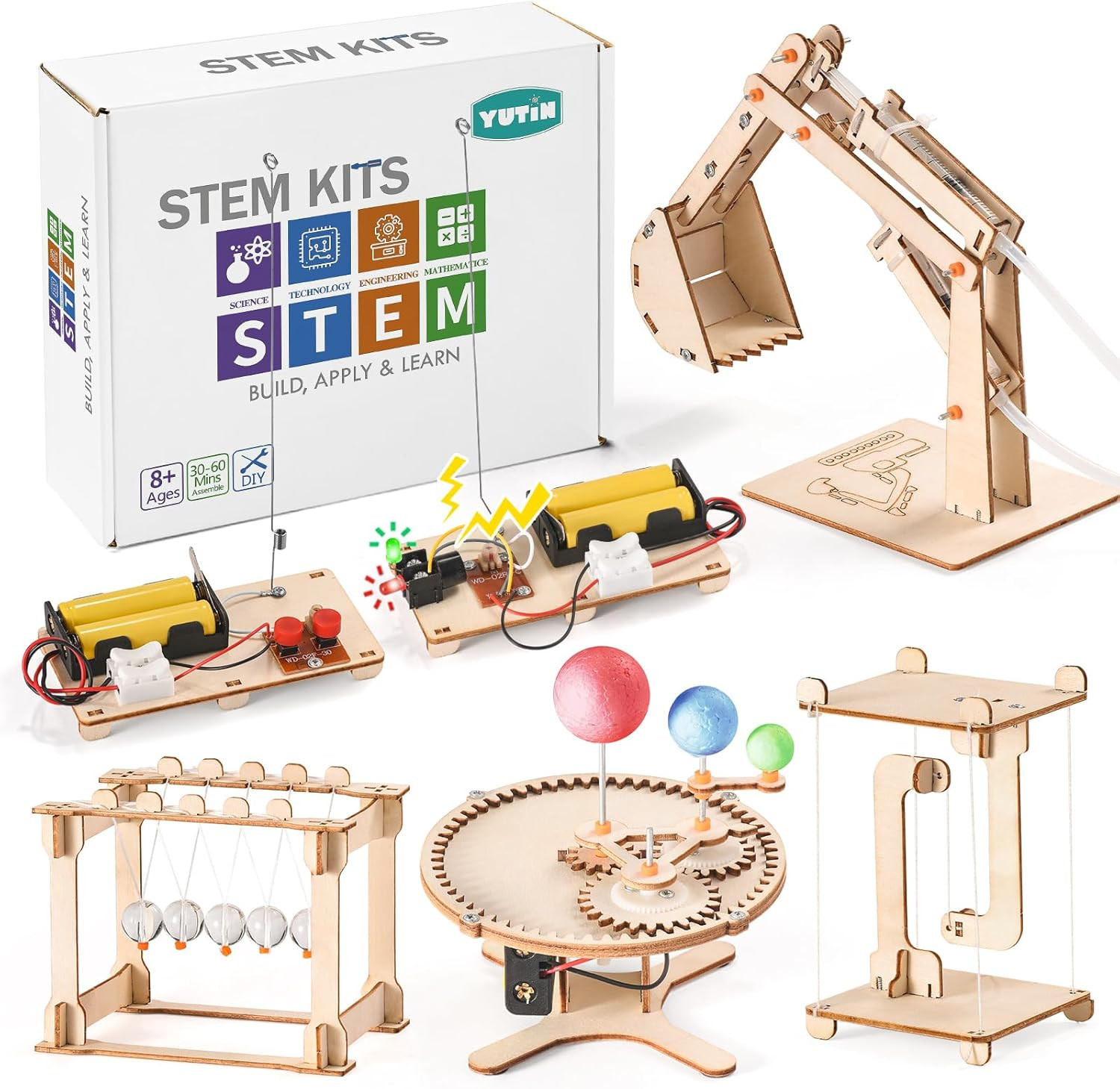 STEM Science Kits for Kids Ages 8-12 8-10, Wood Building Crafts Kits for Boys 6-