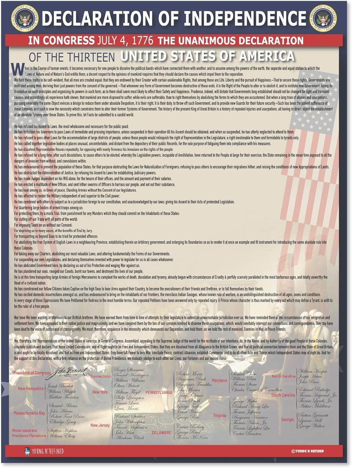 American Founding documents LARGE Laminated 3 pack: Constitution with all am…