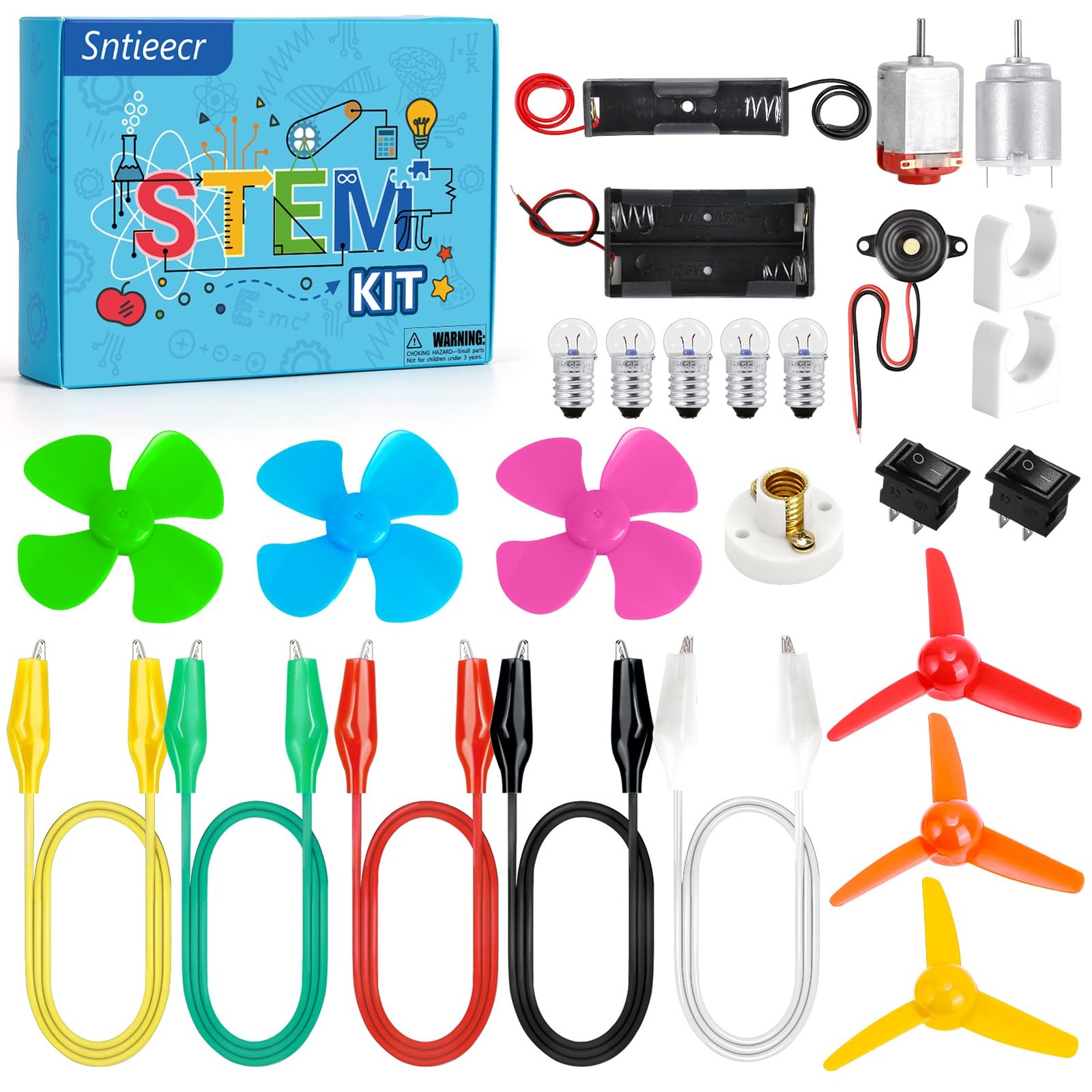 Sntieecr Electric Circuit Motor Kit for Kids 8-12, Electric Motor Kit with Box f