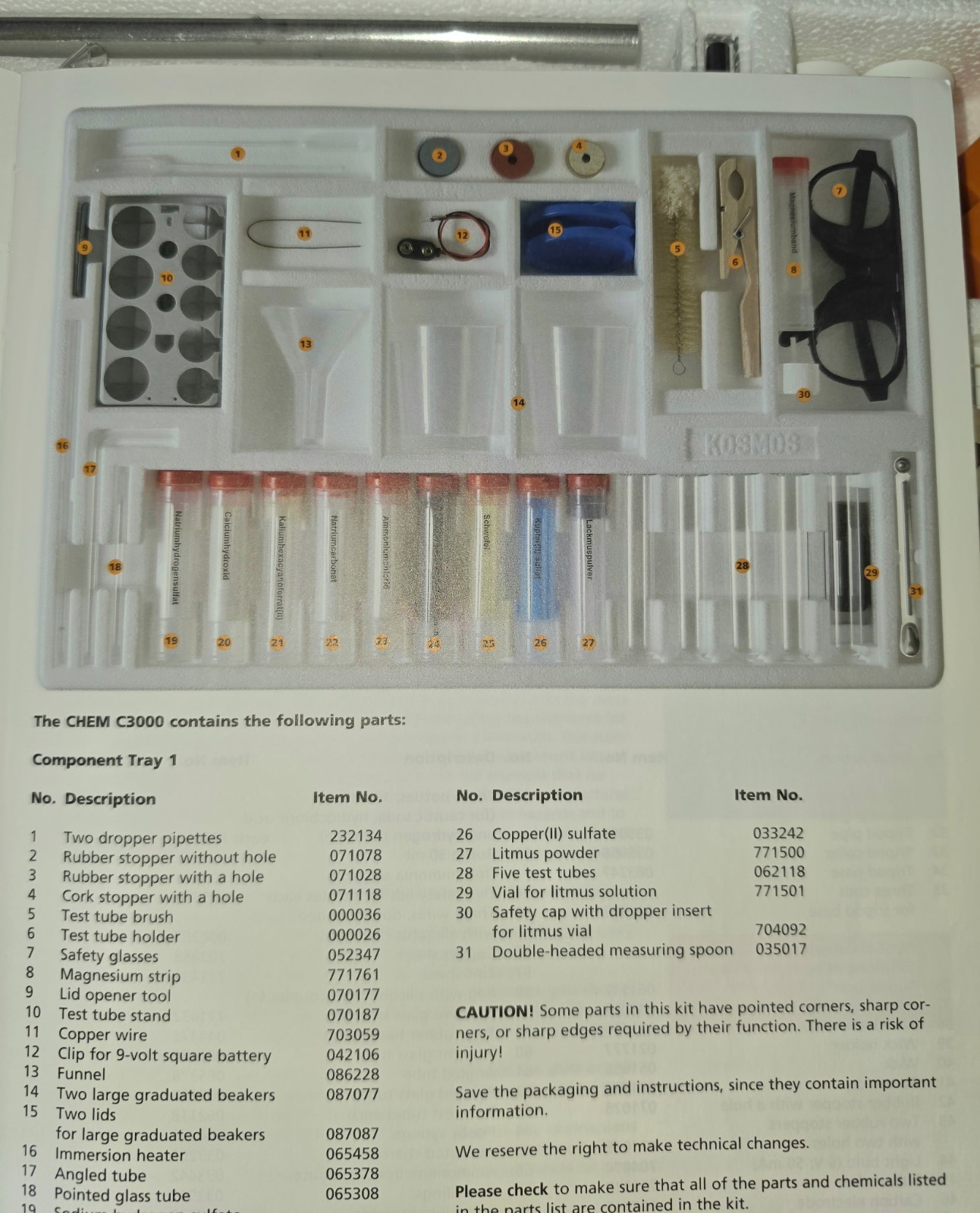 Thames & Kosmos Chem C3000 Advanced Chemistry Set. Never Used -Ships Free *READ*