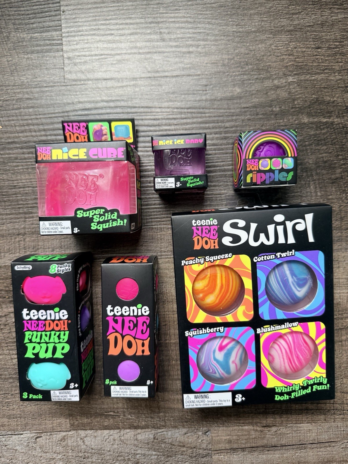 NEE DOH &Sensory Fidget Toy Collector Lot- Lot Of 6