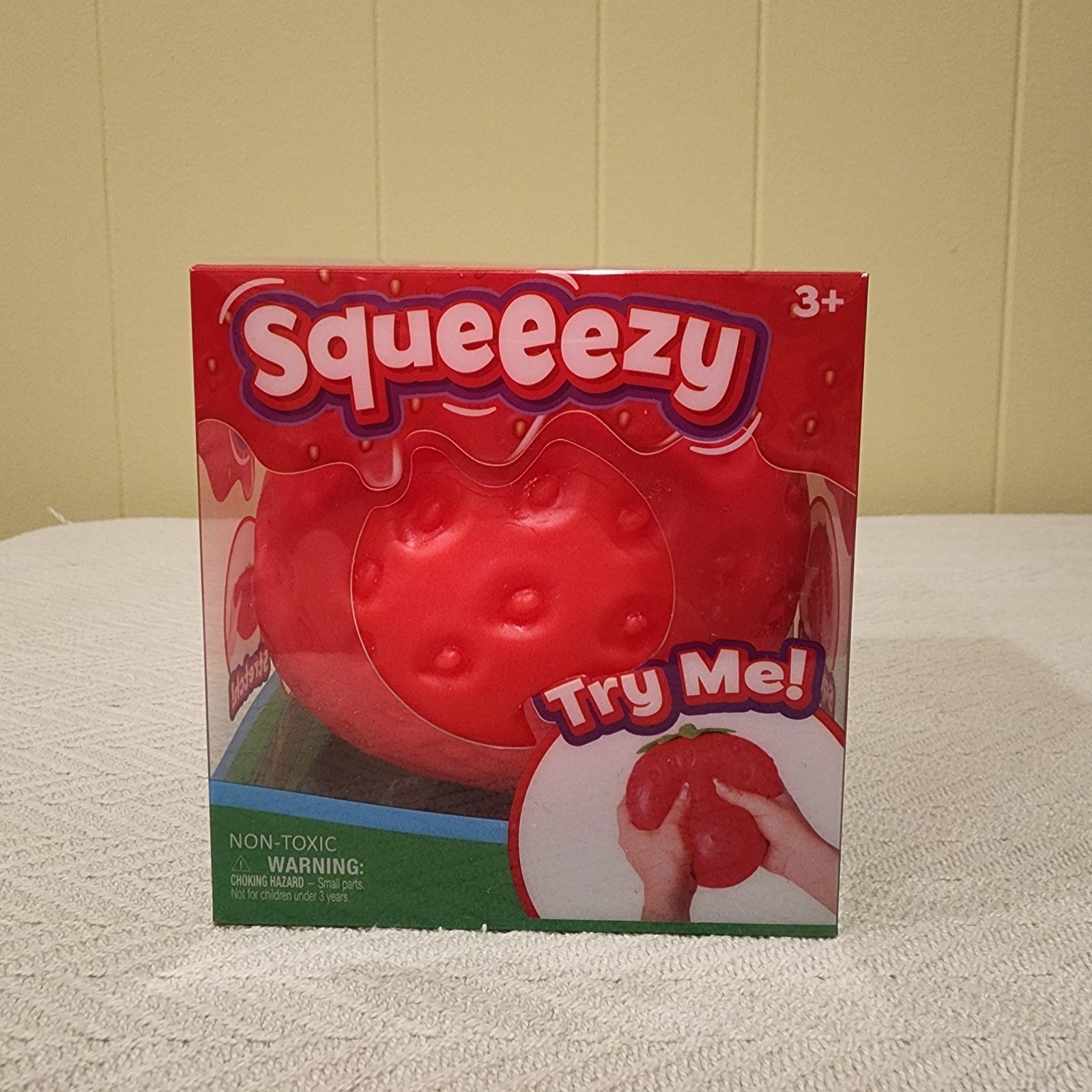 🍓 Sunny Days Jumbo Squeezy Squeeezy Strawberry Squishy Toy Stress Relief Toy