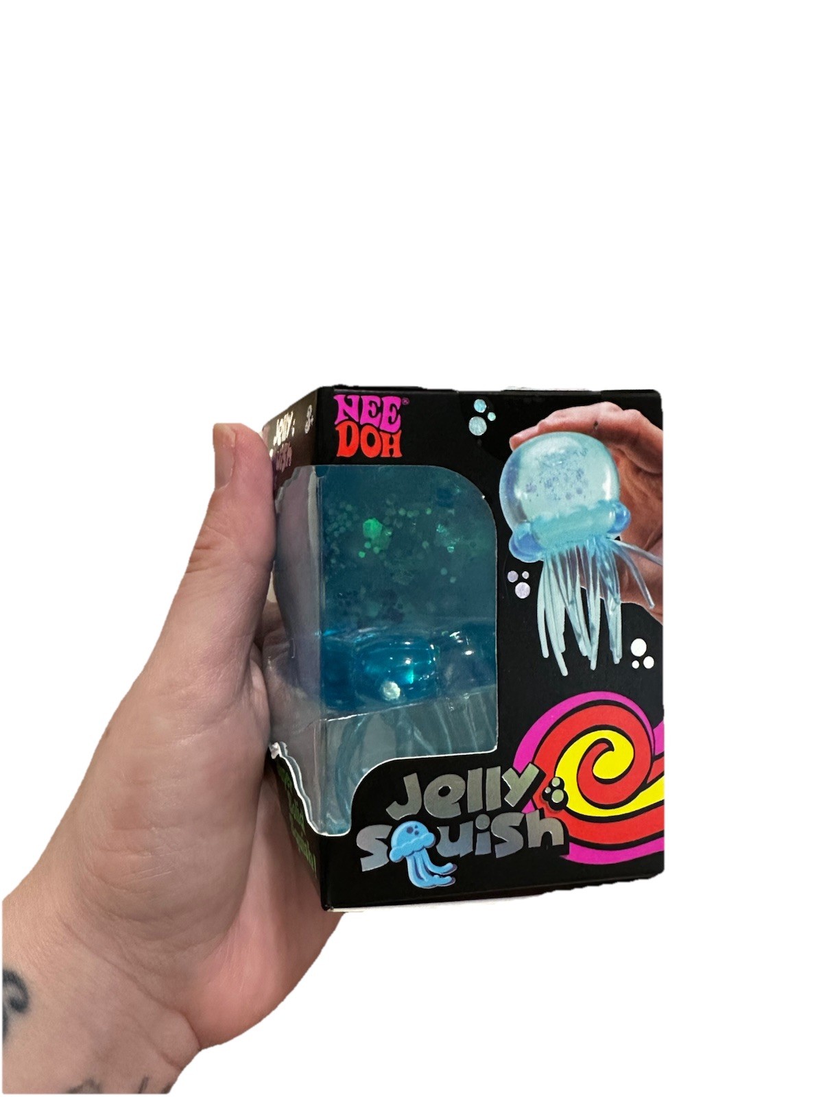 Rare Blue Needoh Jelly Fish Squishy Toy Jelly Squish Hard to Find Authentic New