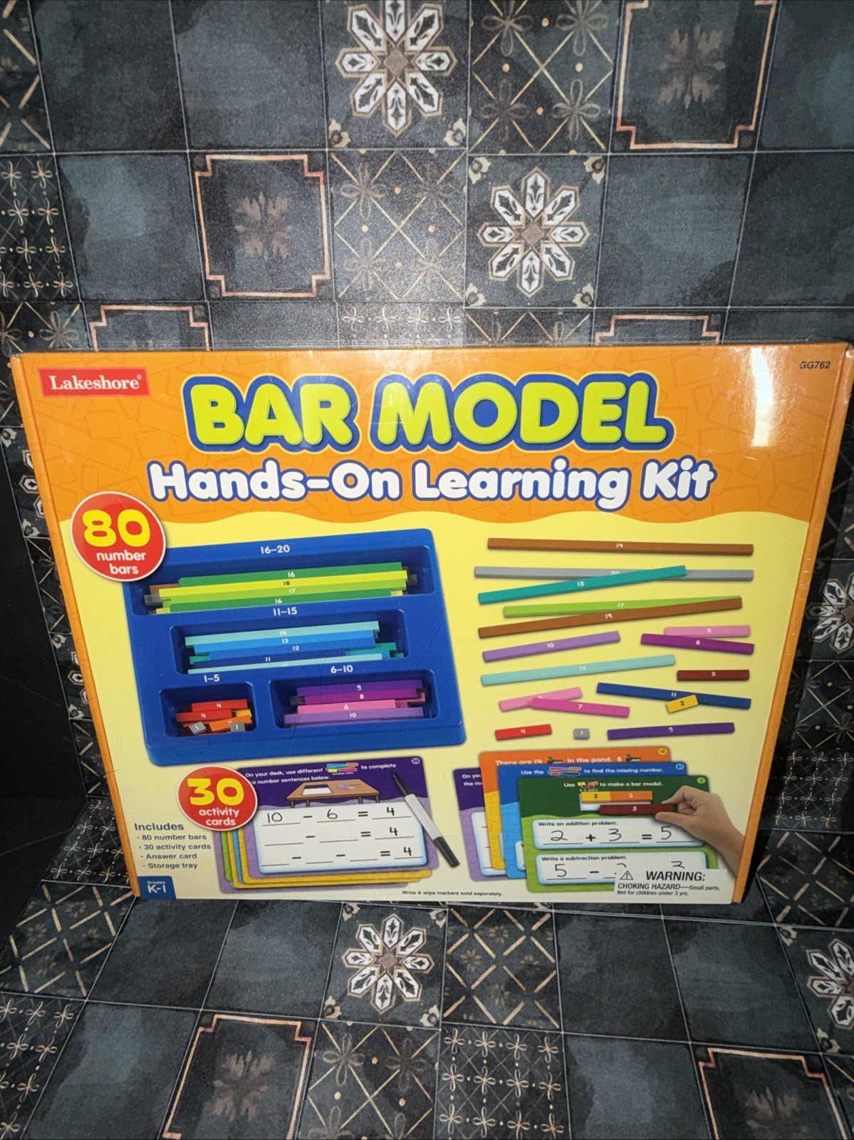 Lakeshore Grades K-1 Bar Model Hands On Learning Kit Math Activity Cards Bars