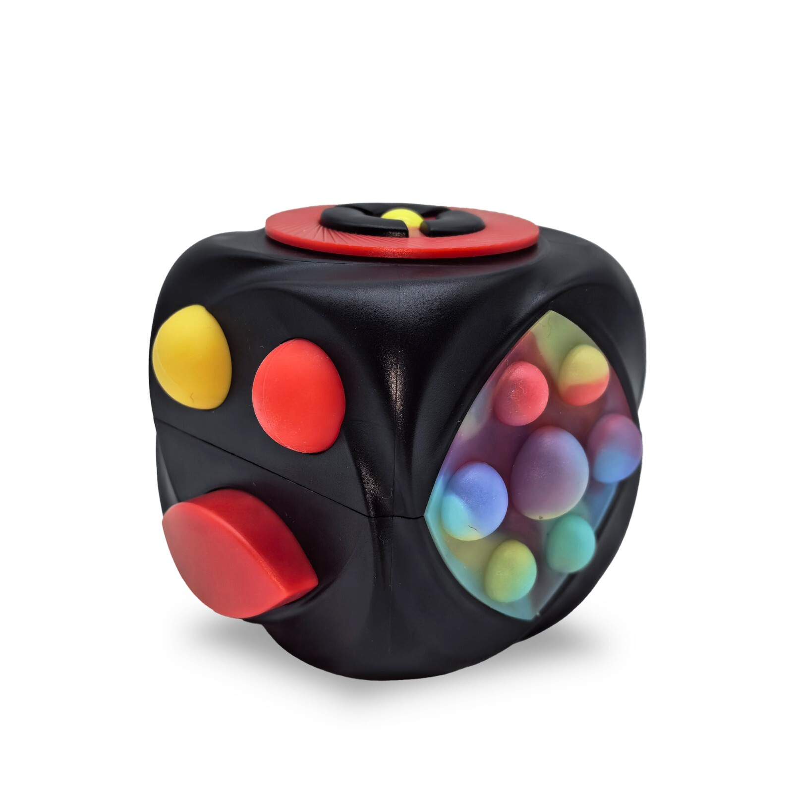 Fidget Cube Stress Anxiety Pressure Relieving Toy for Focus[Black]