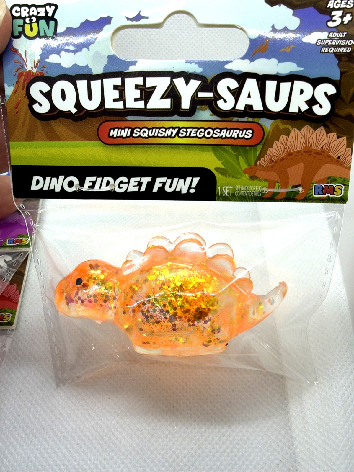 CRAZY FUN RMS Squeezy-Saurs MINI Squishy Dinosaurs LOT of 6 READ DESC.