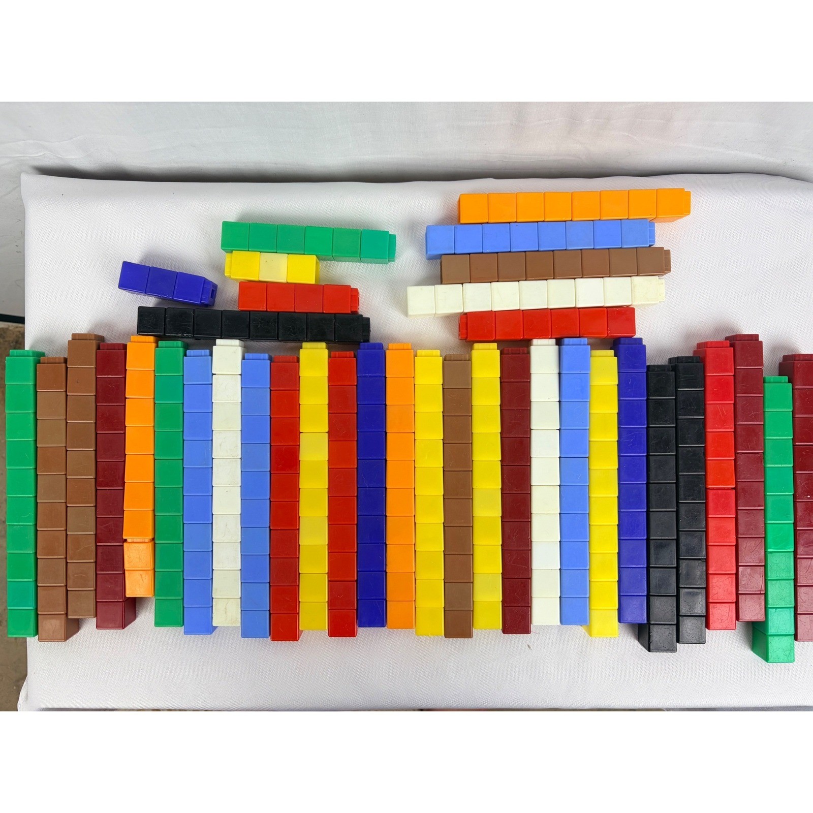Math Link Cubes 280 Piece Set Multicolored Interlocking Counting Blocks Toy