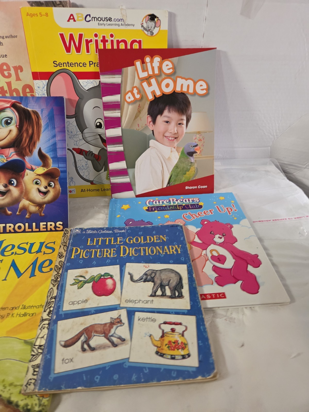 Kids Book Lot Paw Patrol Care Bears ABC Learning Early Readers Homeschool Bundle