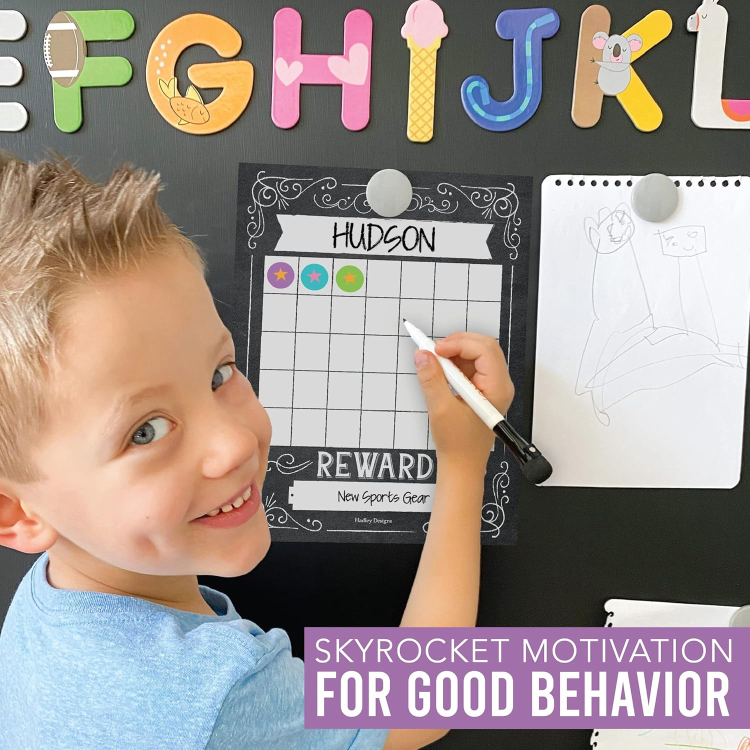 Sticker Chart for Kids Behavior at Home & Classroom – 25 Reward Chart for Kids I