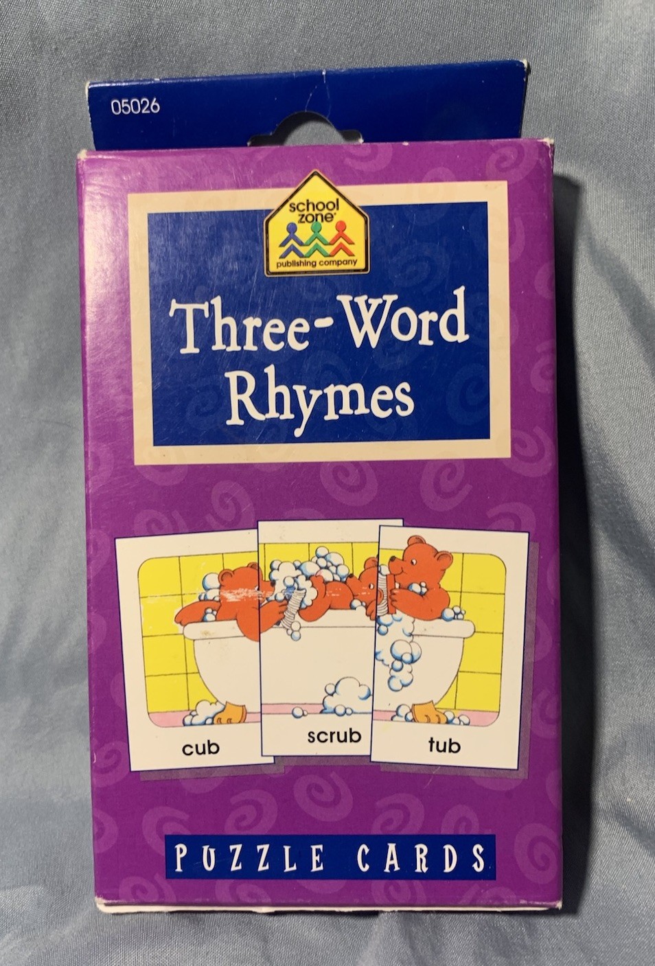 School Zone Three-Word Rhymes Puzzle Cards 05026 Ages 3+ for 3-4 Years