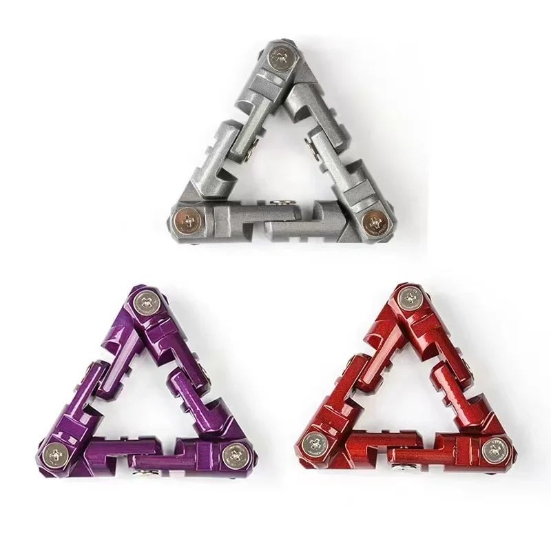 Infinite Flip Chain Fidget Toy – Metal Alloy Stress Relief Desk Bracelet for Adu