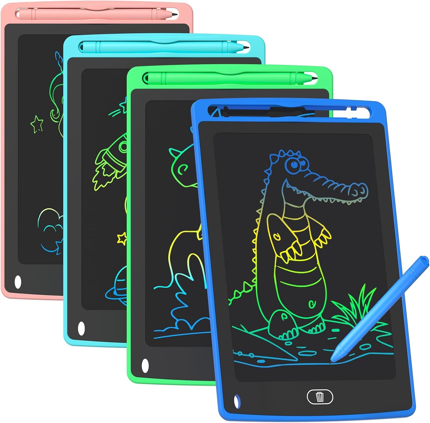 4Pack LCD Writing Tablet for Kids, 8.5 Inch Colorful Doodle Board Drawing Tablet