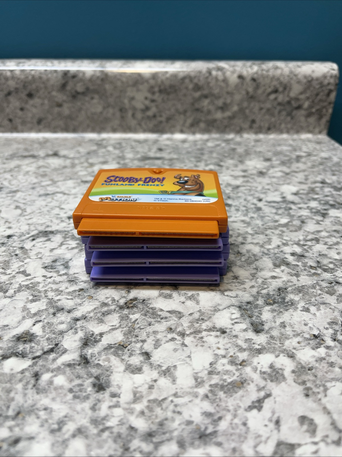 Vtech V.Smile Cars, Shrek, SCOOBY DOO &FUNLAND FRENZY Lot Of 4 Cartridges Only