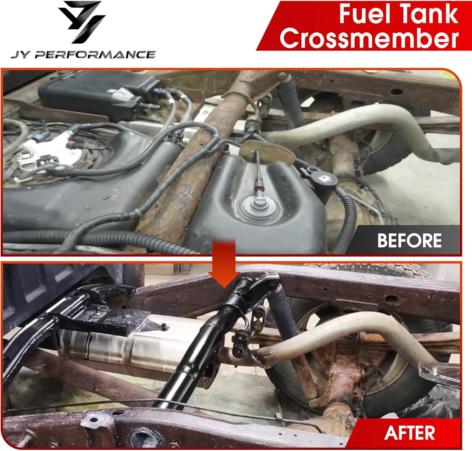Rear Fuel Tank Support Crossmember Compatible for 2007-2014 Chevy Silverado 1500