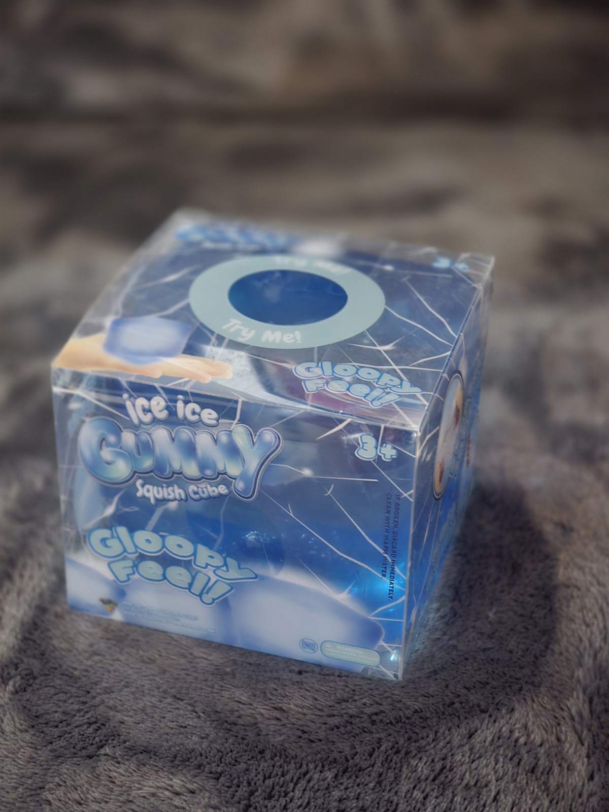 Ppnc Ice Ice Gooey Squish Cube Tactile Squeeze Toy, Blue, Ages 8-11