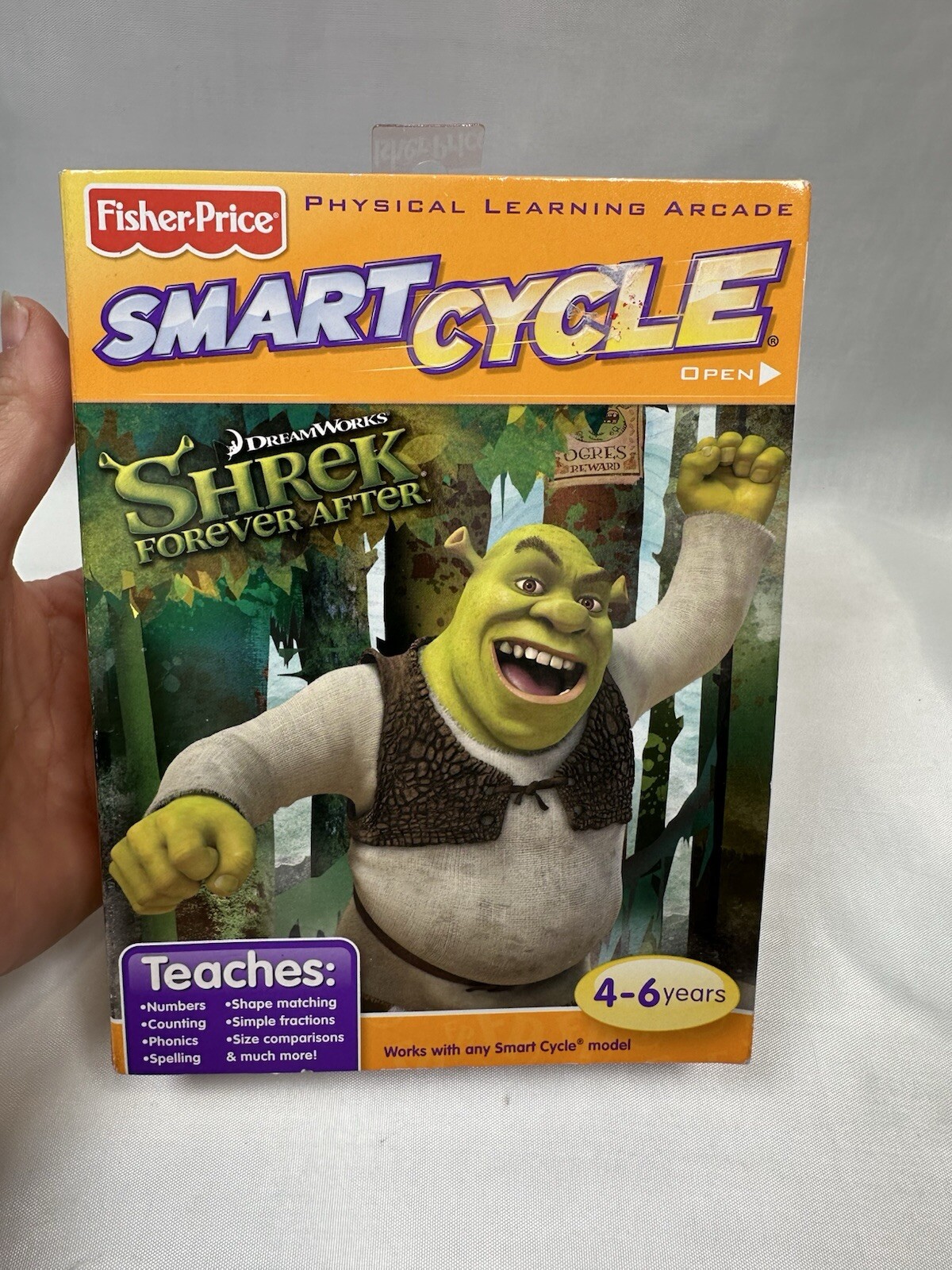 Fisher-Price Learning Smart Cycle Software Shrek Forever After Game Cartridg NEW