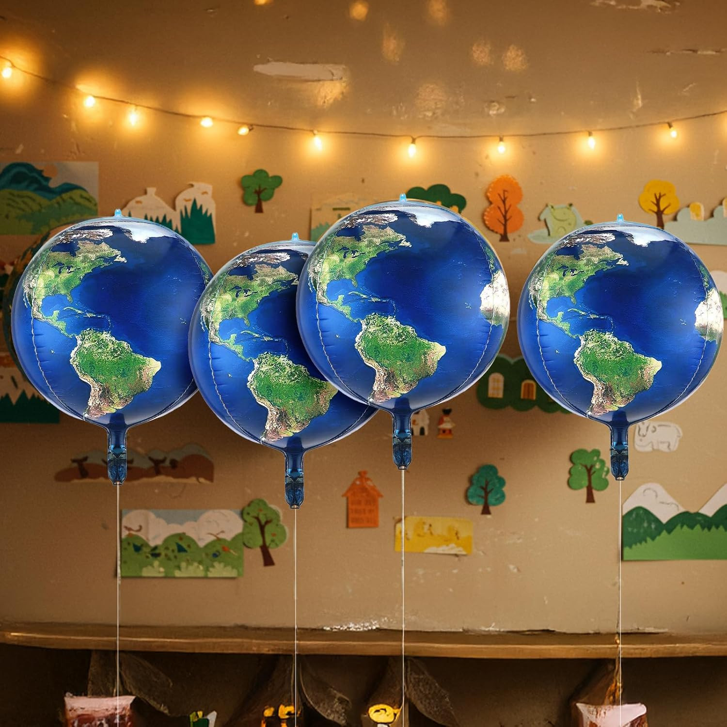 10 Pack 22 Inch Inflatable Earth Globe Balloons Big Blow up World Map Balloons P