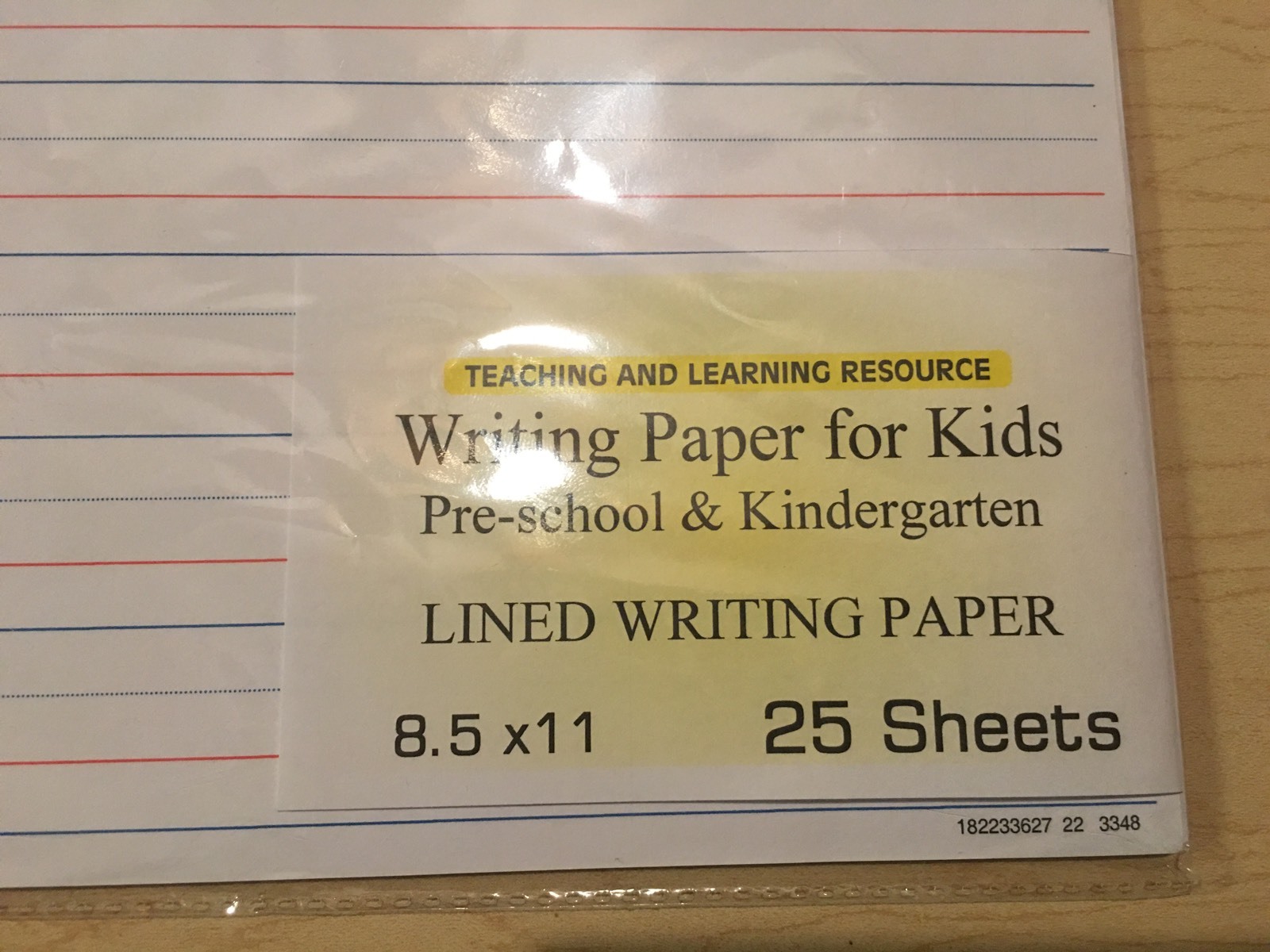 Writing Paper for Kids – Lined Writing Paper – 11X 8.5 in, 20 lb, 25 sheets