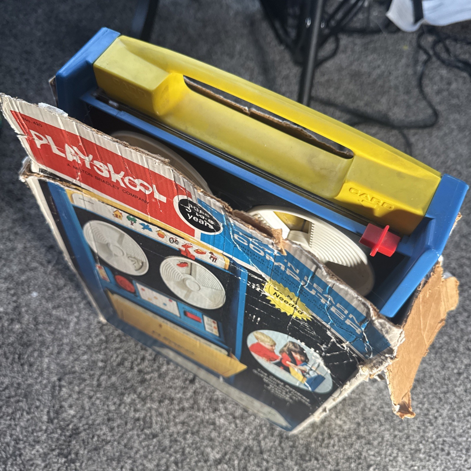 Vintage Toy 1972 Playskool Reel to Reel Play N Learn Computer Interactive Cards
