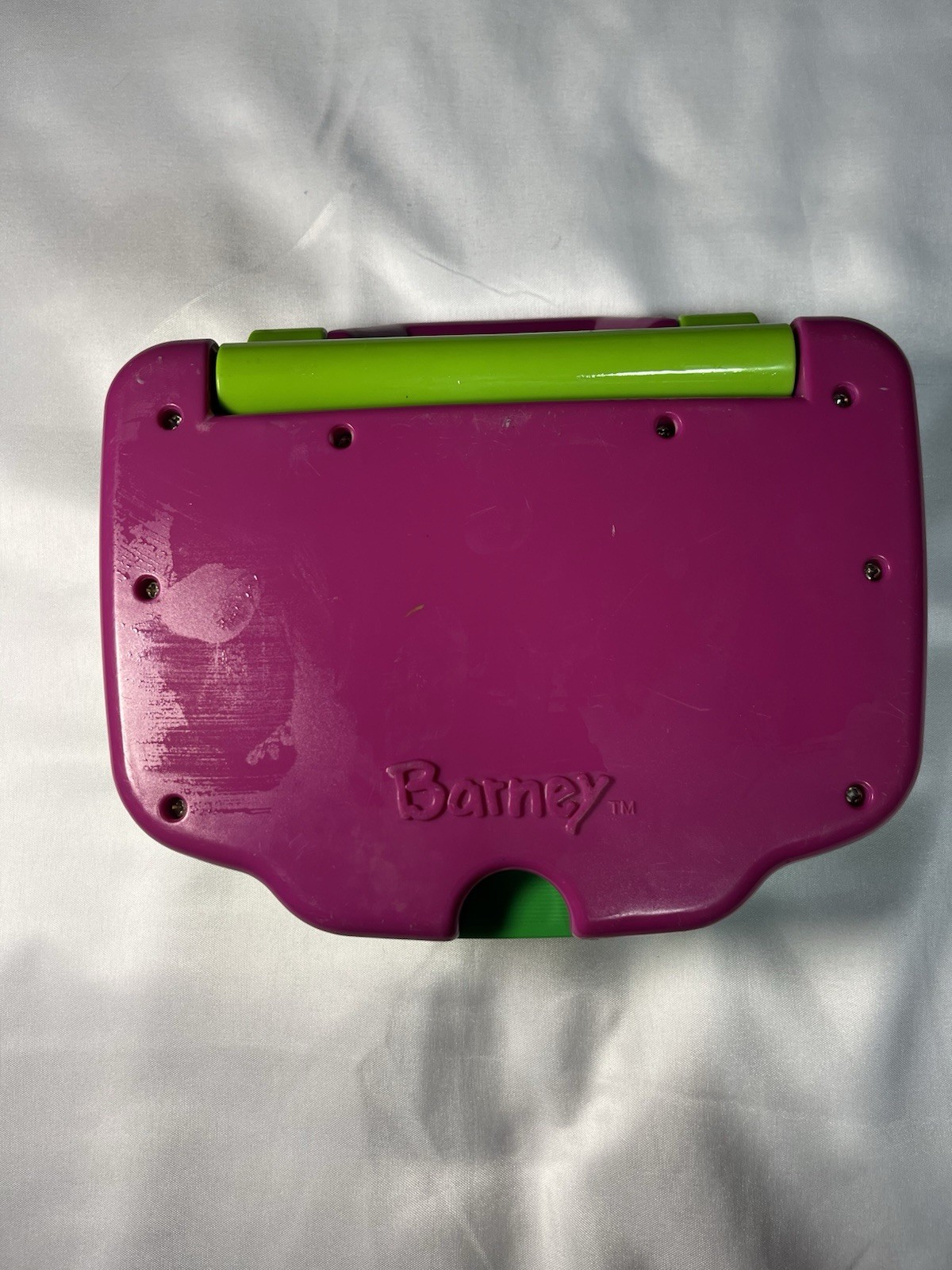 Vintage 2002 Barney Interactive Educational Laptop Learning Toy w/ 5 Discs Works