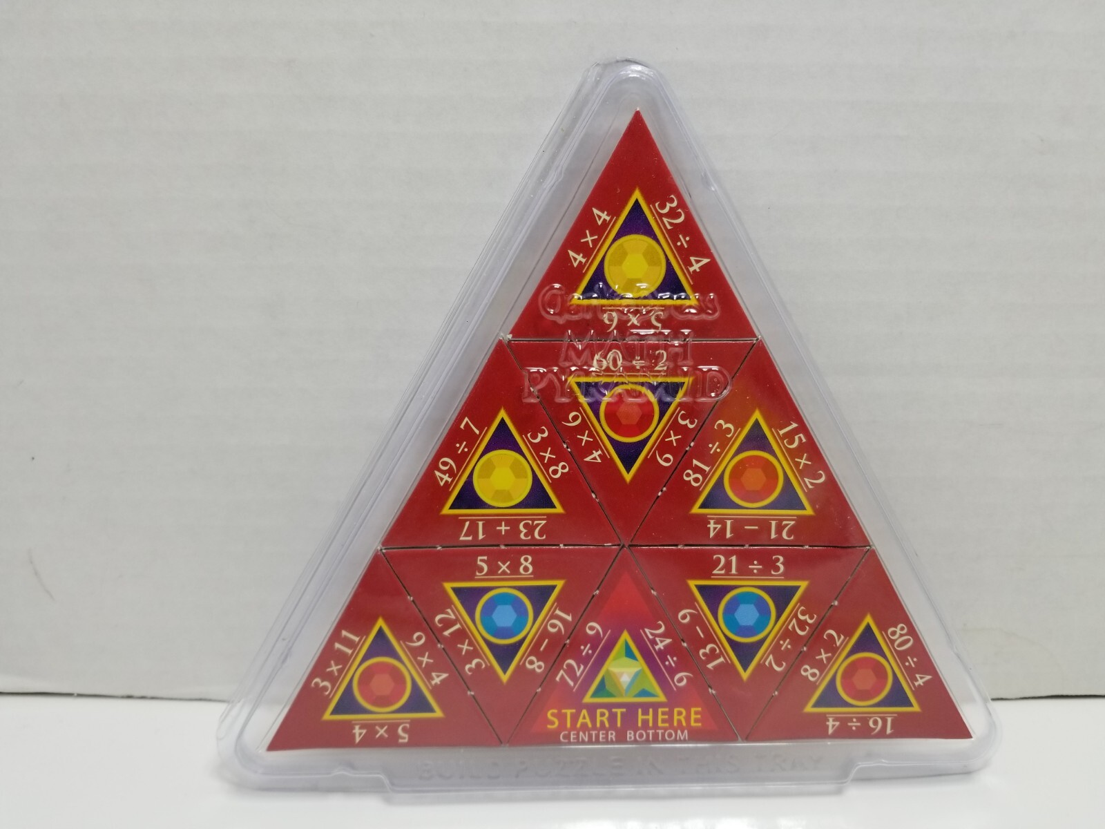 Math Pyramid Educational Puzzles Logic Skill Development Garlic Press Complete