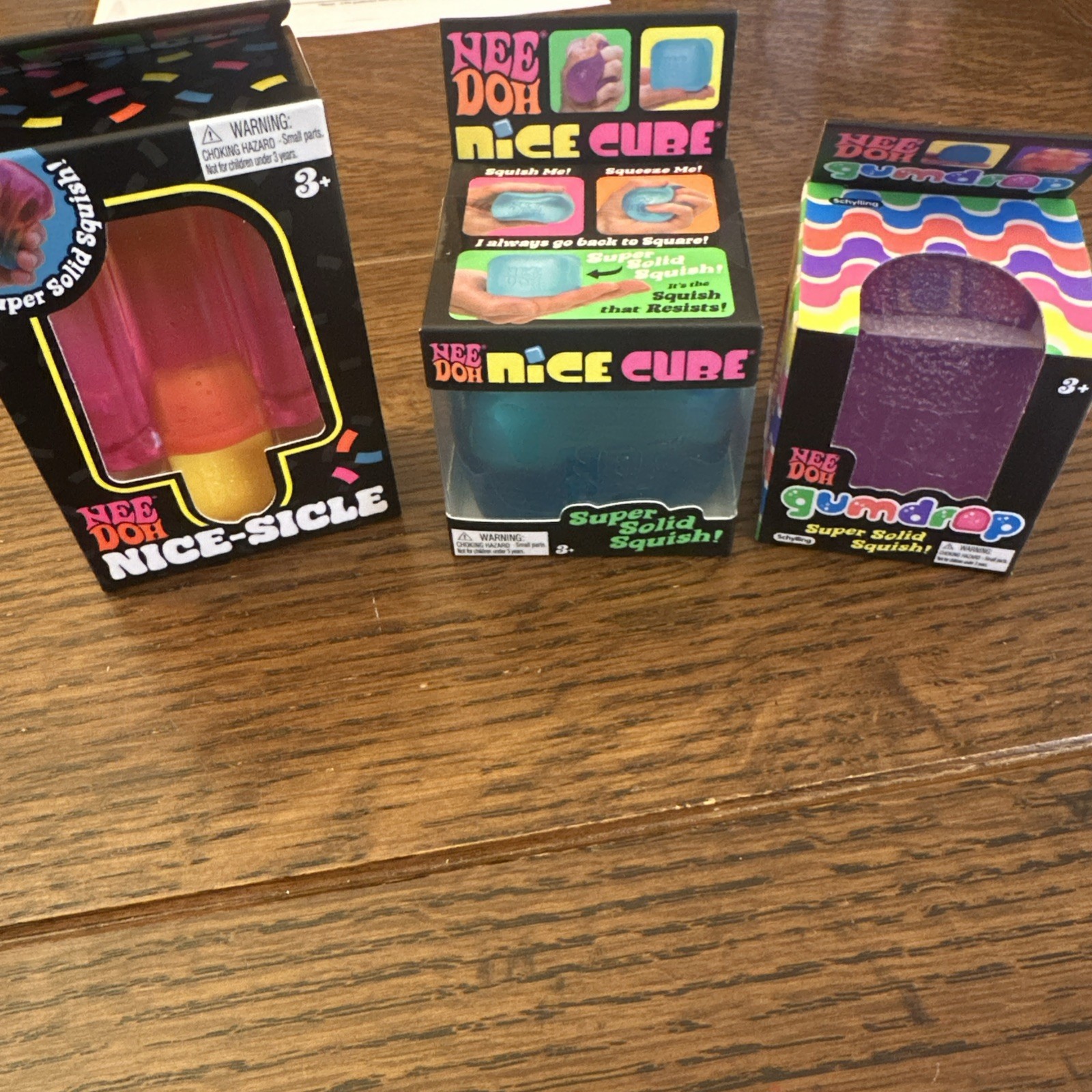 Lot of 3 Needoh Popsicle, Nice Cube, Gumdrop -Trusted Ebayer!