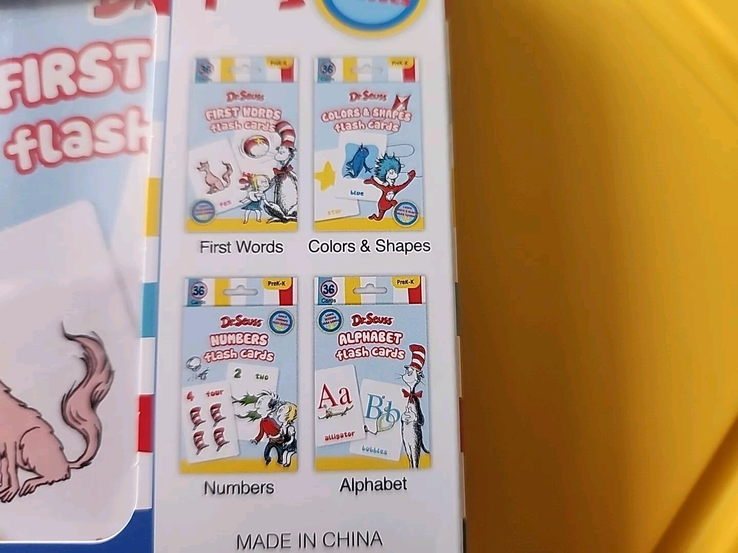Dr. Seuss Flash Cards 4 Boxes Pre-K 1st Words Alphabet Colors Numbers Shapes New