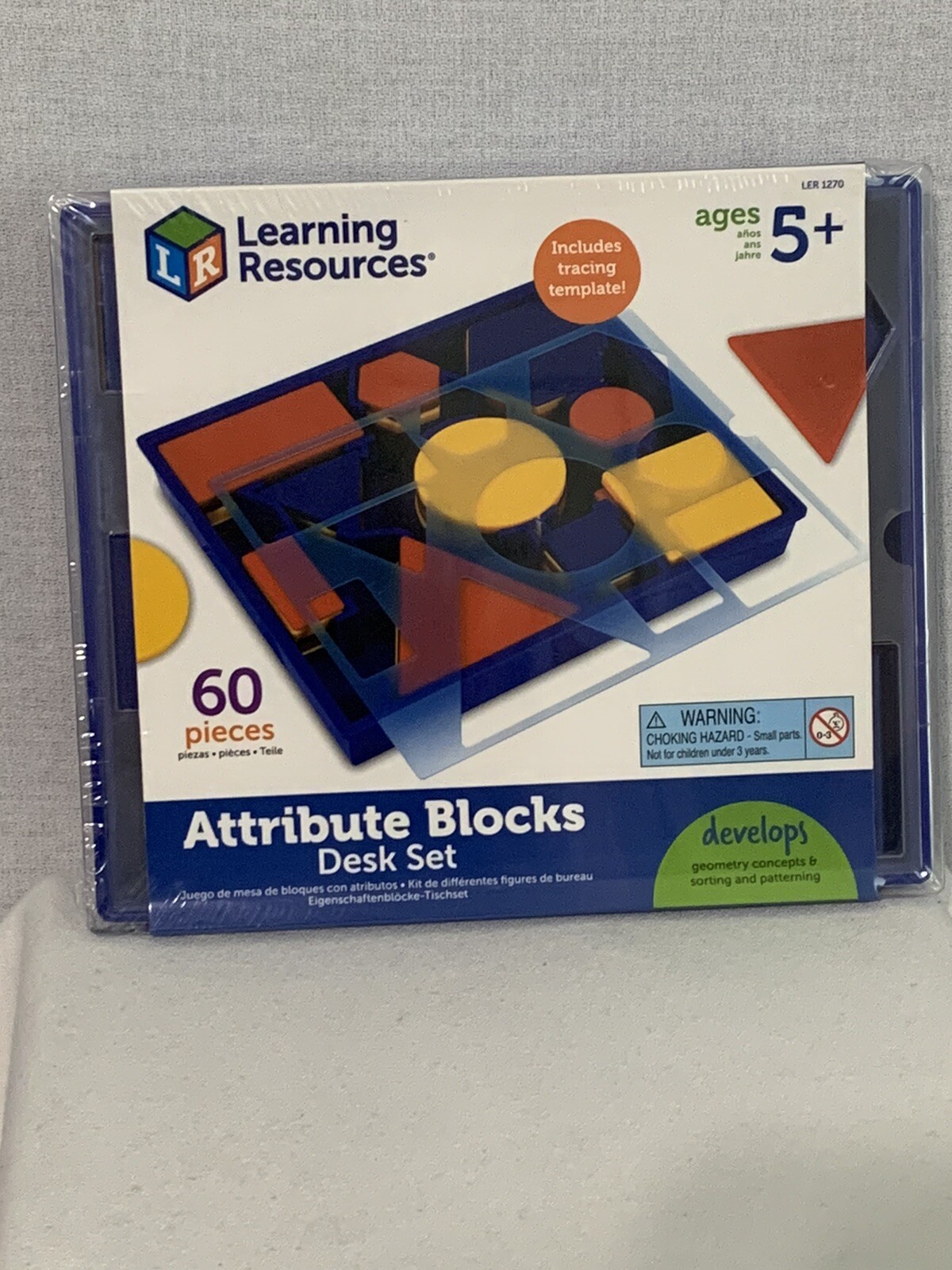 NEW Learning Resources | Attribute Blocks Desk Set | (60 Pieces) Brand New