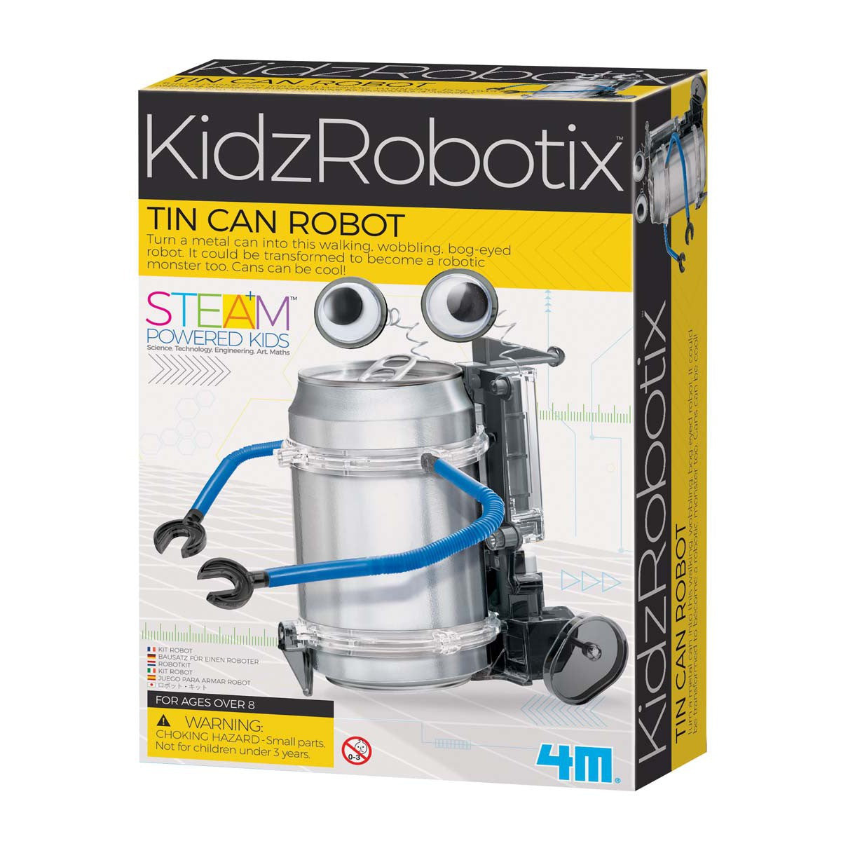 4M Toysmith, KidzRobotix Tin Can Robot, DIY Science Kits STEM Ages 8+