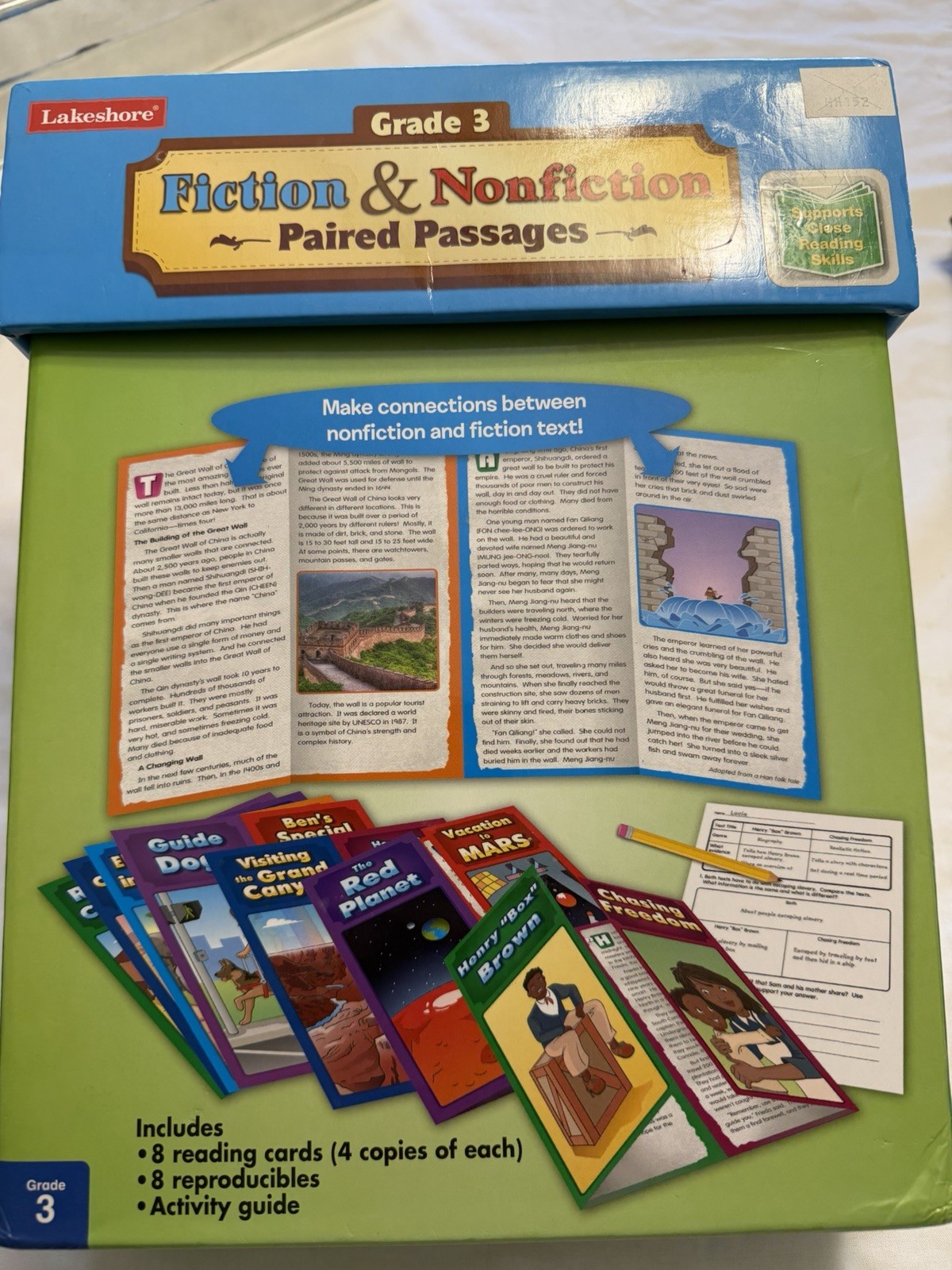 Lakeshore Grade 3 Fiction & Nonfiction Paired Passages Excellent Condition HH152