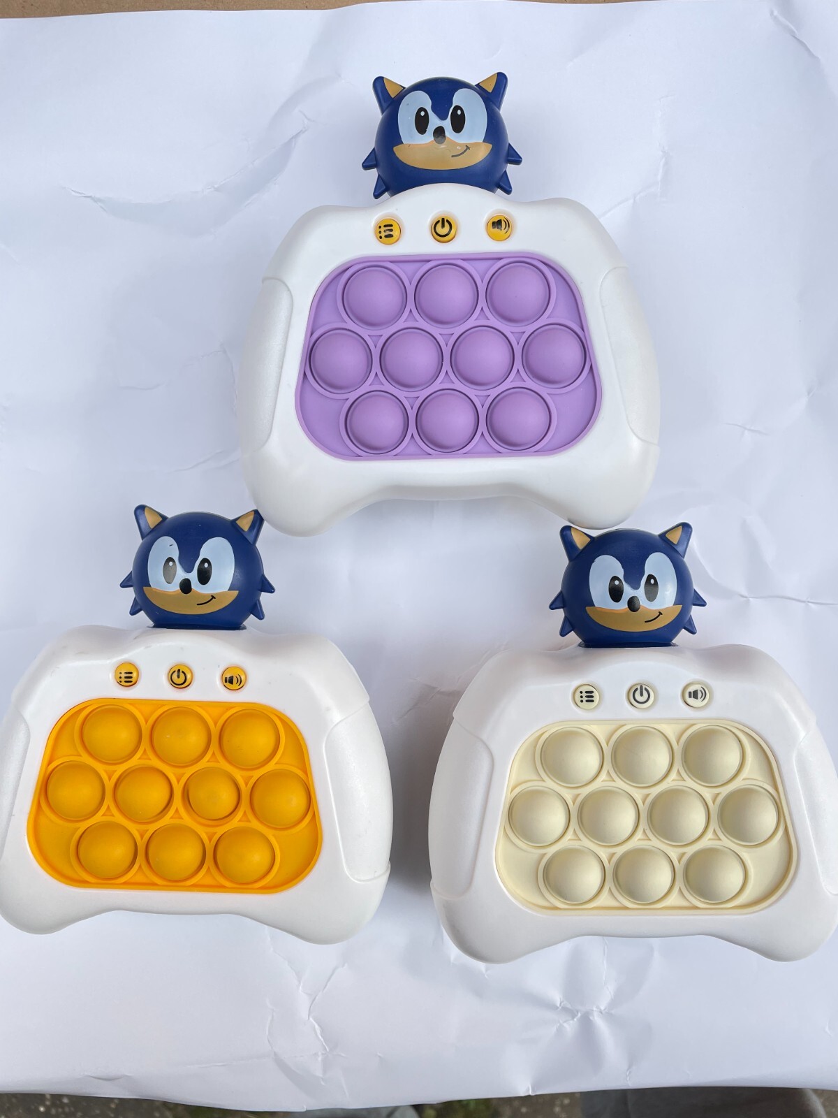Sonic The Hedgehog Pop Push it Game Controller Sensory Fidget Toy Whack Mole Kid