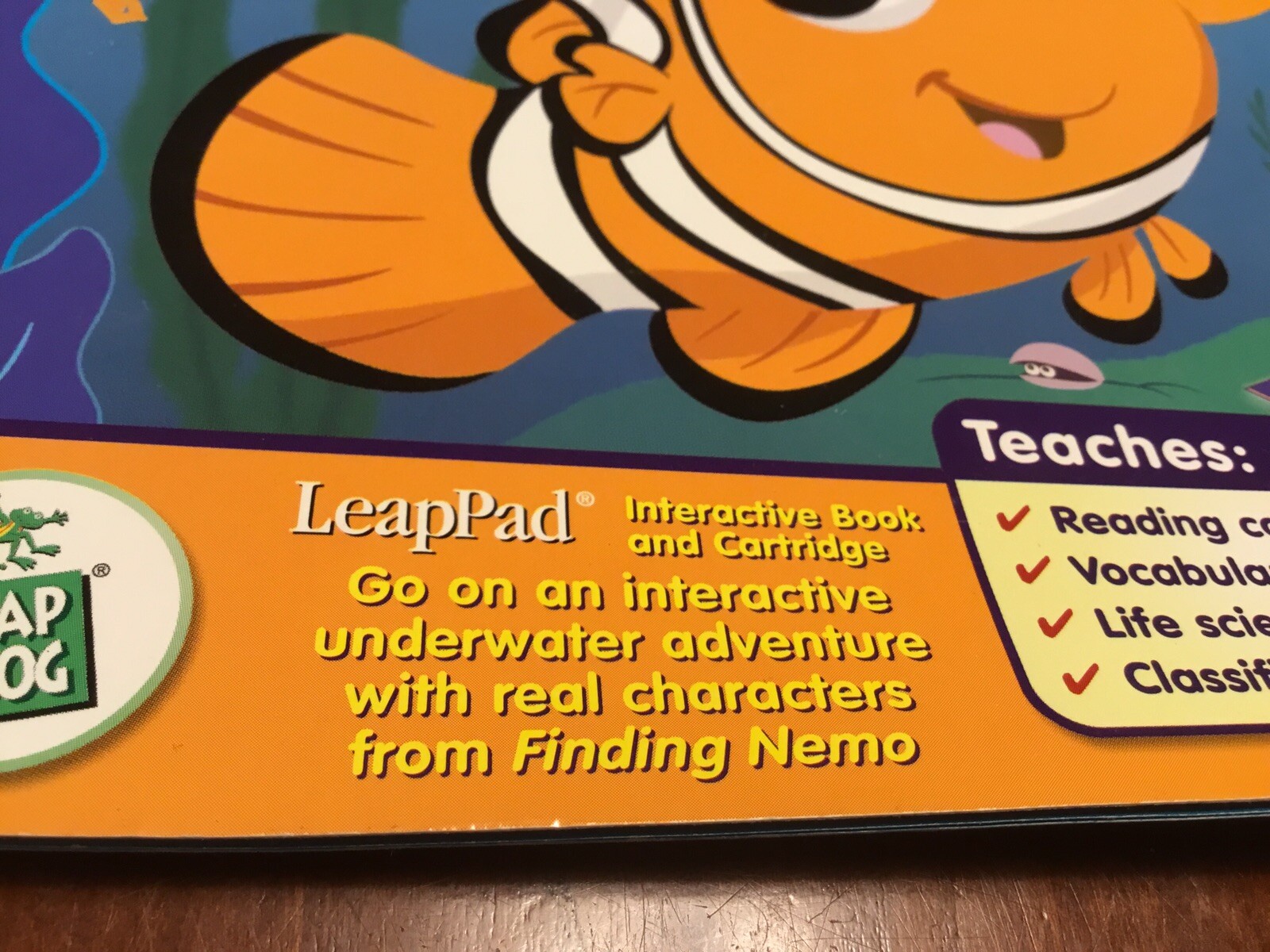 Leap Frog Leap 1 Reading Finding Nemo Book only 4-6 years