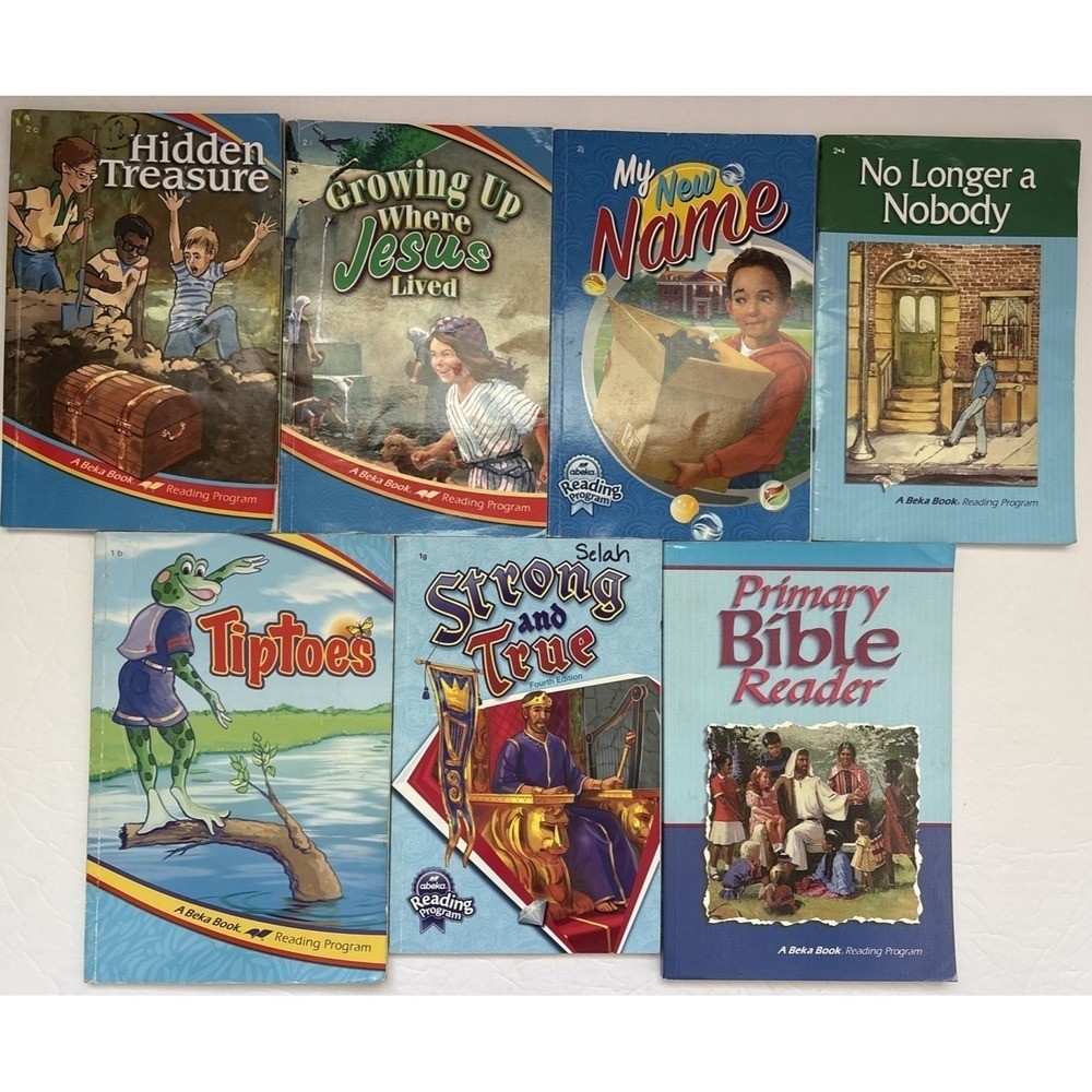 Lot of 7 Abeka Readers First Second (1st, 2nd) Grade Books Christian Homeschool