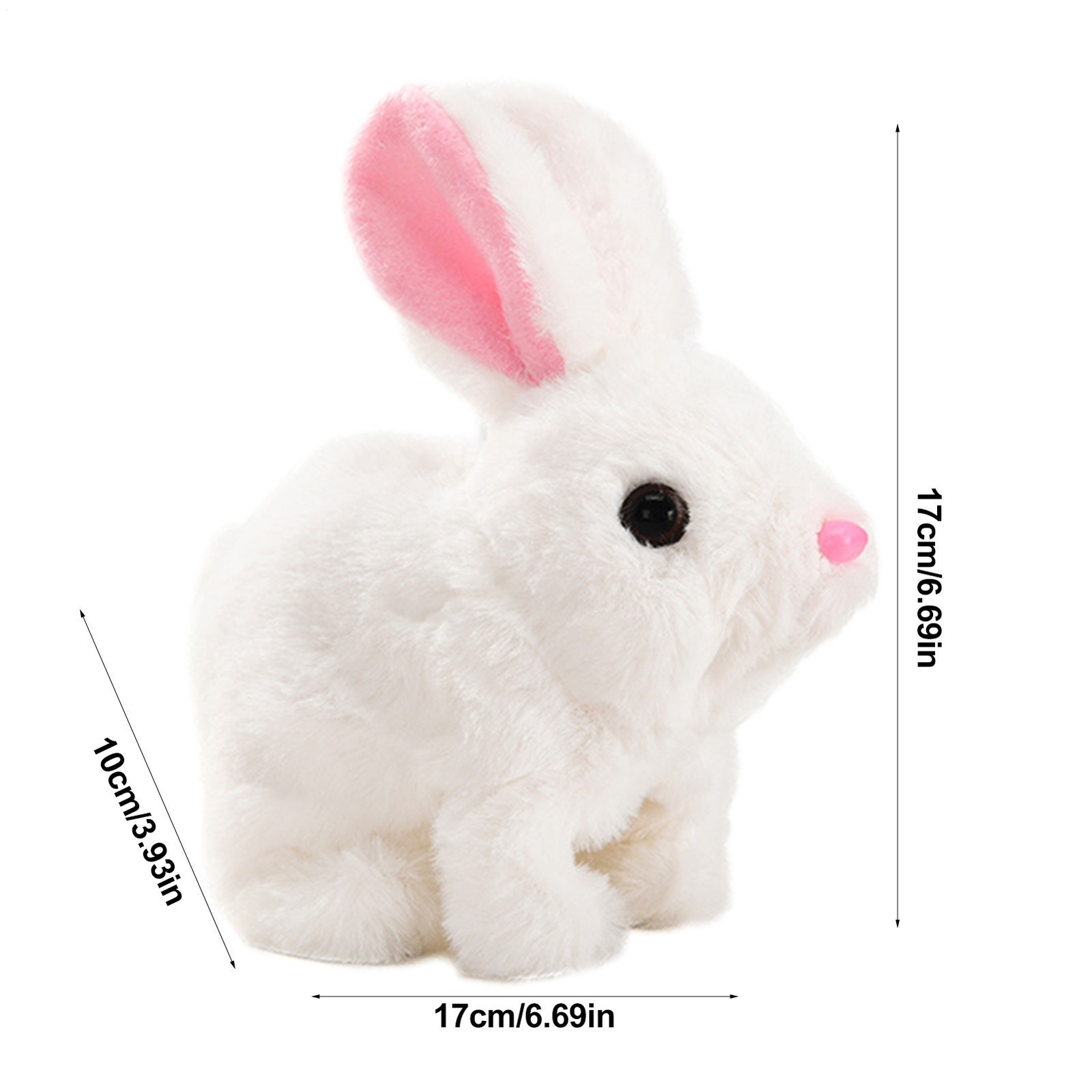 Electric Plush Rabbit Hopping Jumping Interactive Bunny Robot Toy Easter Gift