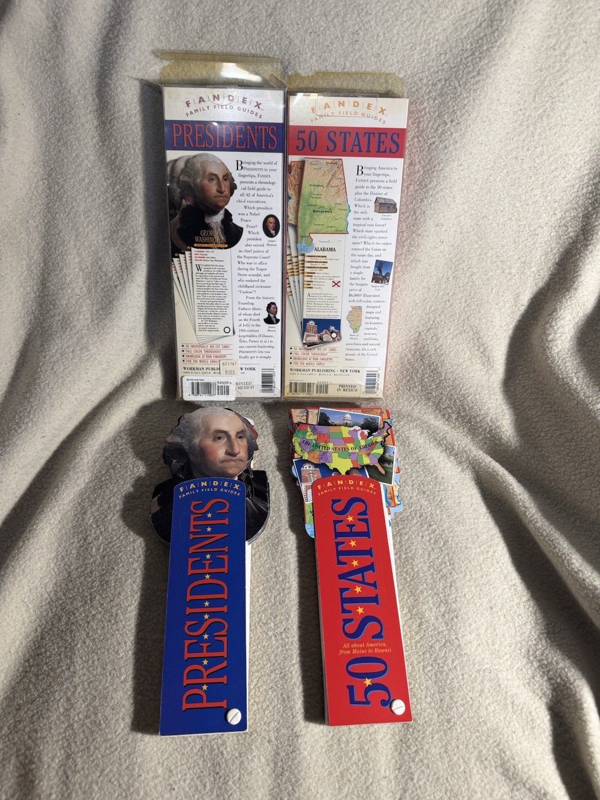 Fandex 50 States US Presidents Vintage Home School Nostalgia Tutor Studying 90s