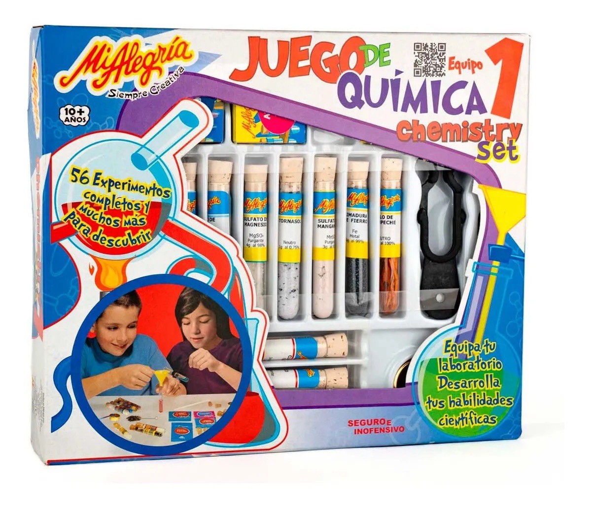 Mexican Toy Juego De Quimica Chemistry Set 56 Experiments Made In Mexico