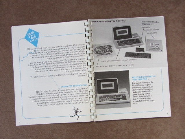 Vintage Childrens Discovery System Activity Book Manual Computer Learning Mattel
