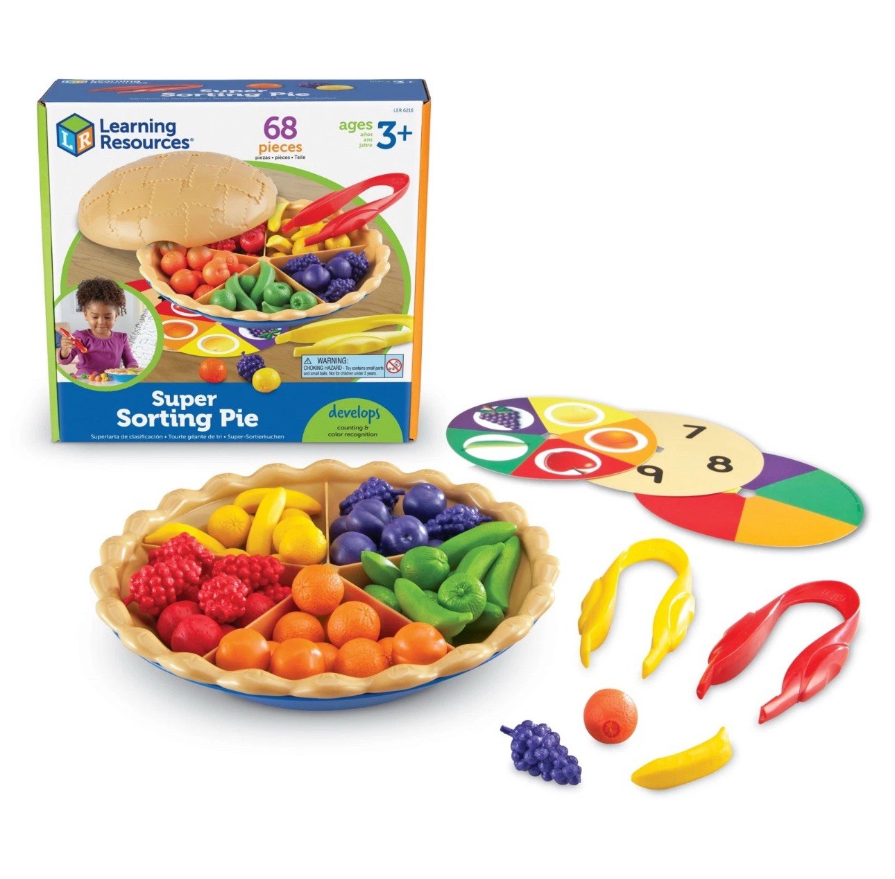 Learning Resources Super Sorting Pie, Fine Motor Toy, Play Food, Ages 3 and Up