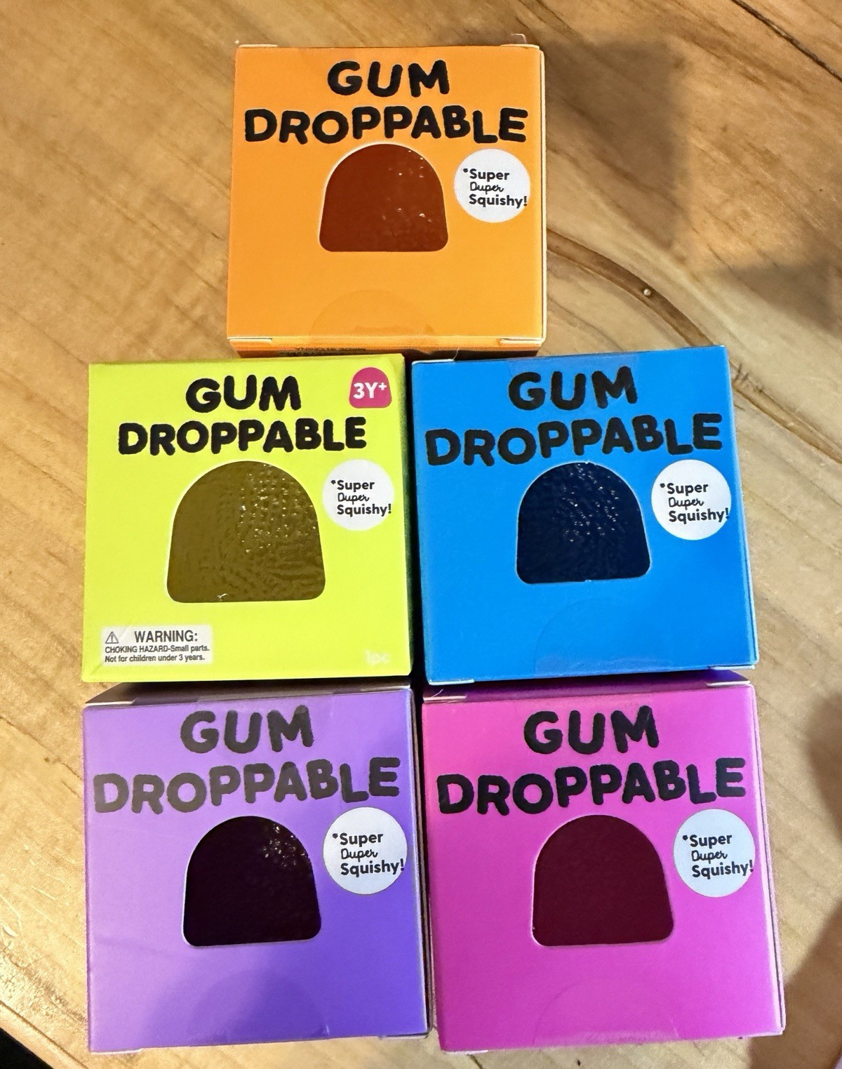 All 5 New J’adore Gum Droppable Super Duper Squish Textured Squeeze Squishy Toys