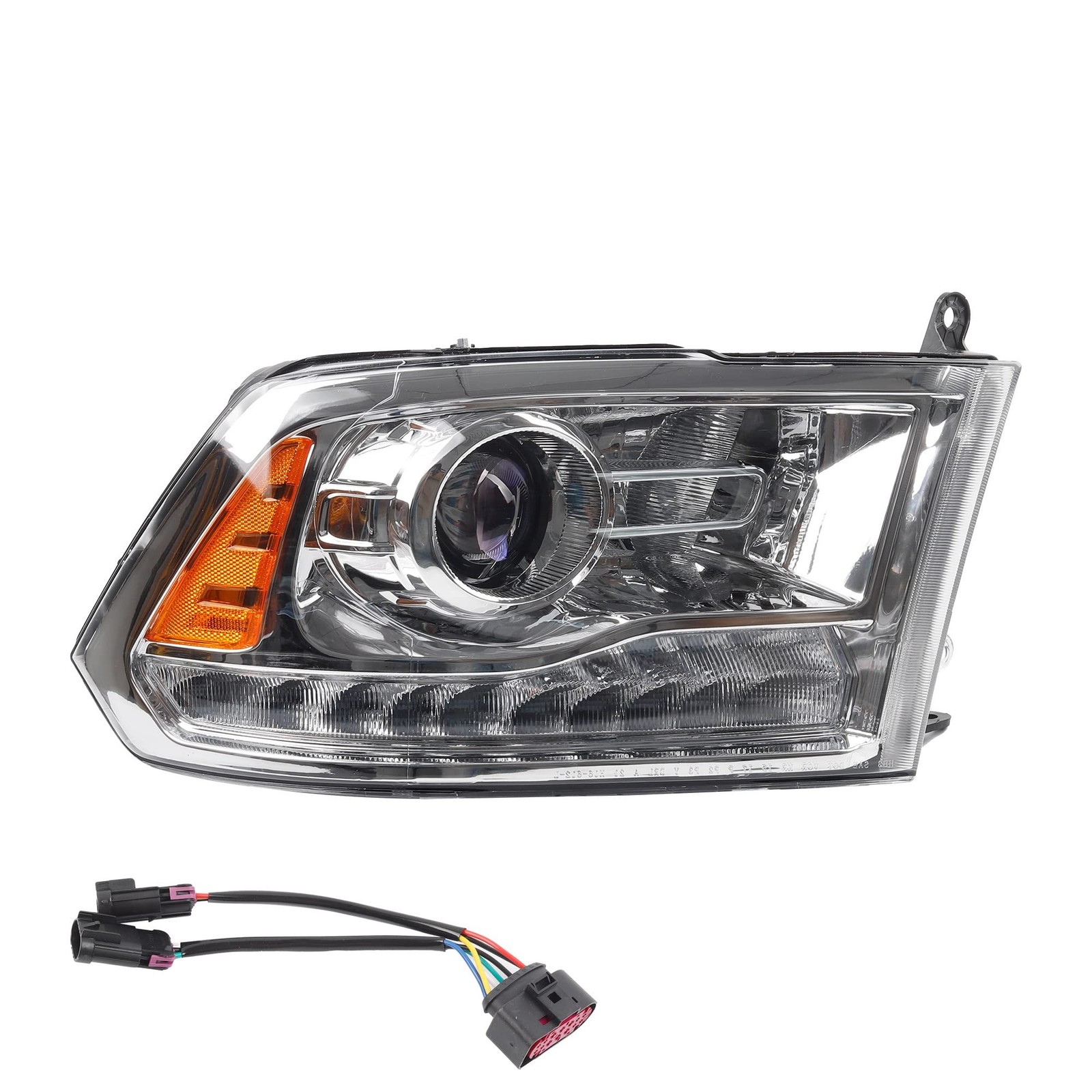 Dasbecan OE Projector Halogen Headlights w/LED Signal DRL Compatible With Dod…