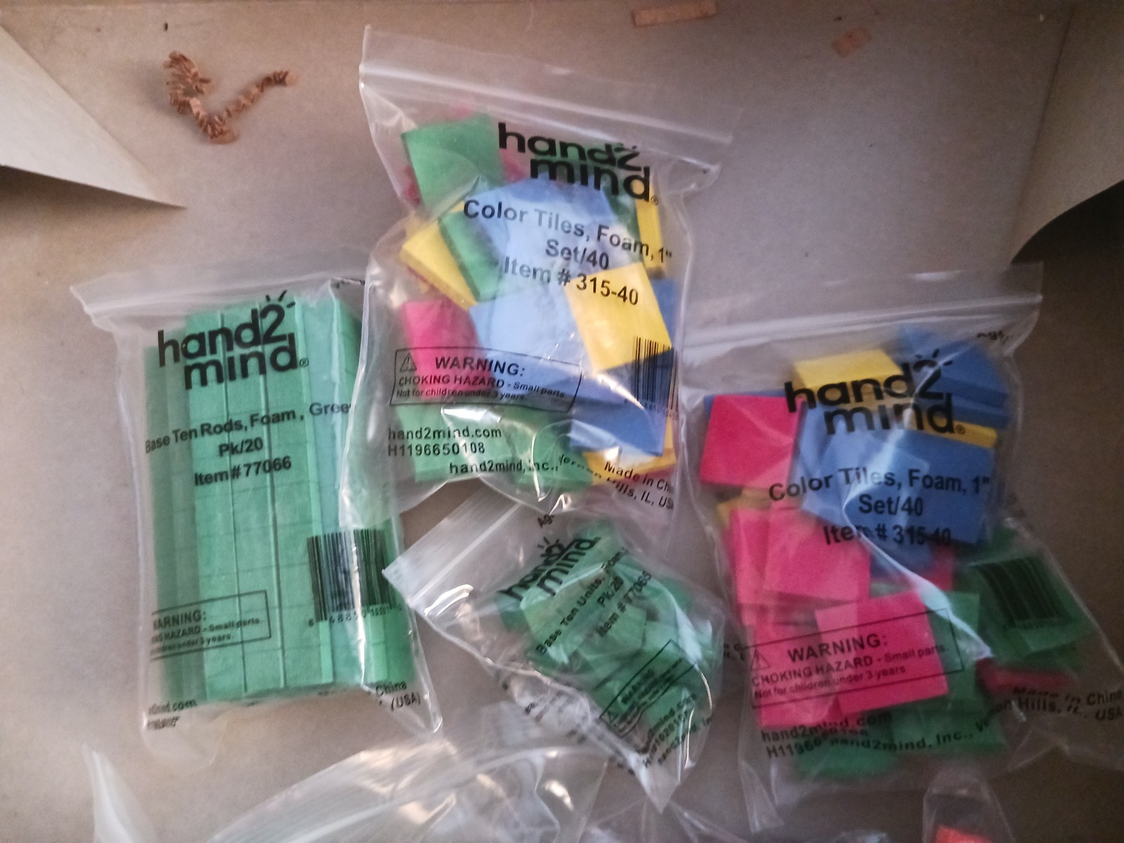 Hand2mind Math Manipulatives Kit – unknown if this is fully complete
