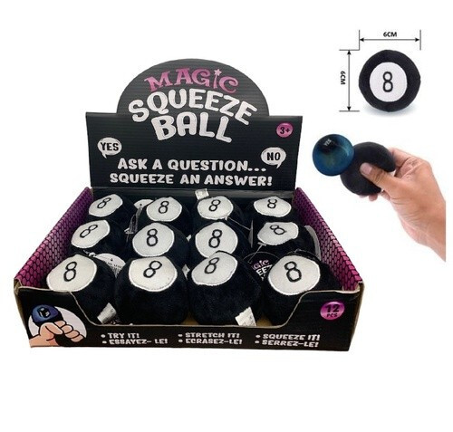 1 MAGIC 8 BALL Squish Sensory Stress Fortune Answer Question Squeeze Fidget Toy